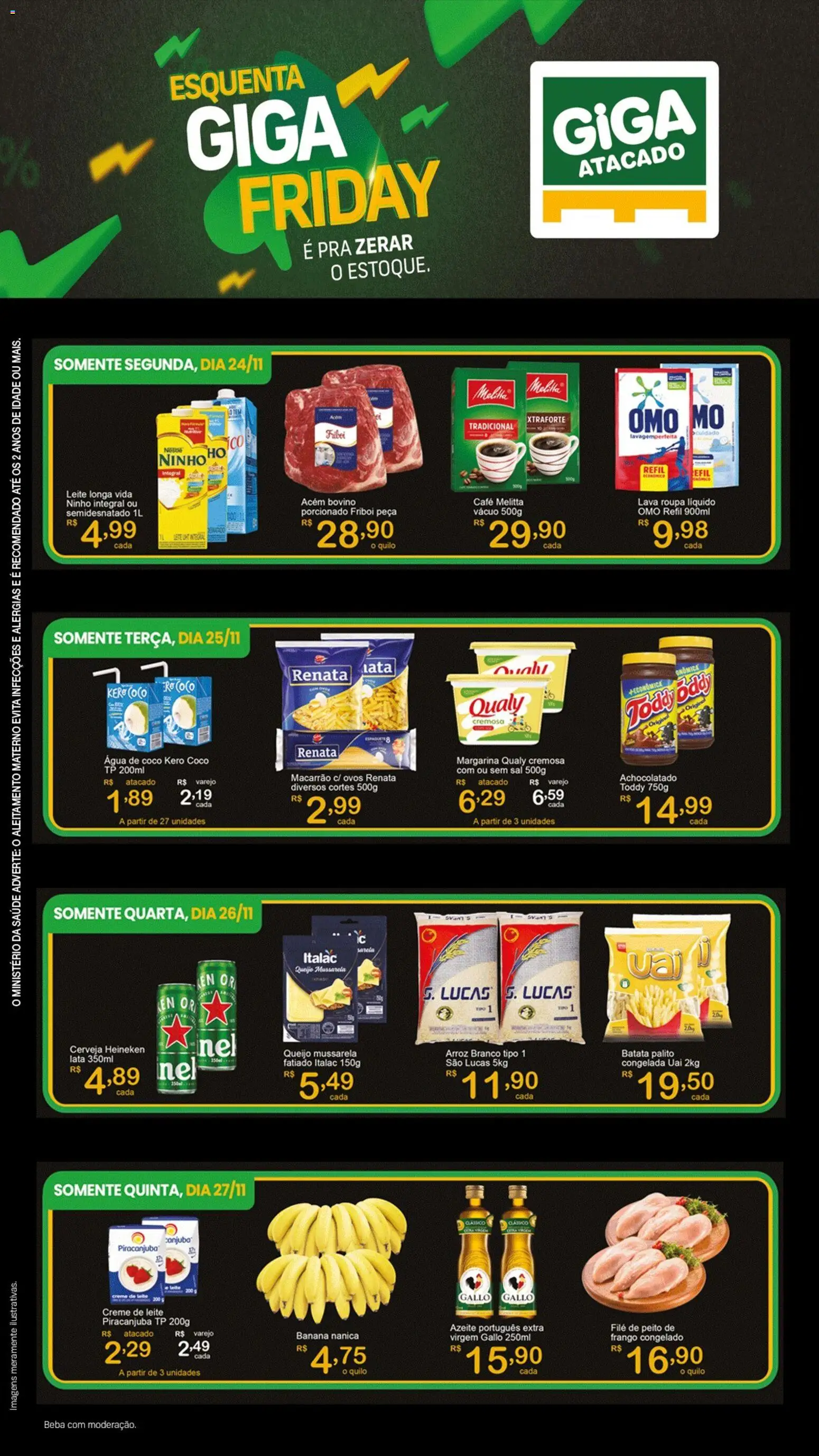GIGA Atacado Folheto - válido de 24.11.2025 | Página: 1 | Produtos: Acém, Arroz, Heineken, Sal