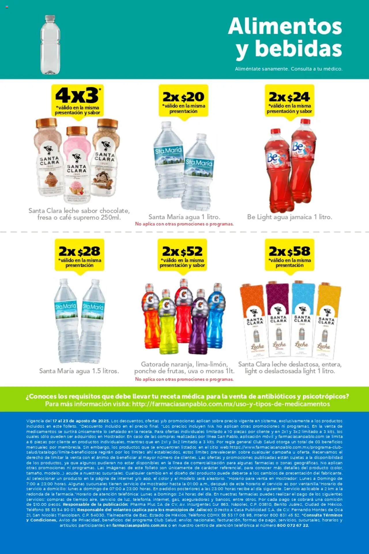 Nuevas ofertas de Farmacia San Pablo válidas en toda la República Mexicana desde el 17.08.2025. ¡Encuentra las mejores ofertas en Farmacia San Pablo - Catálogo Regreso a Clases! | Página: 14 | Productos: Café, Uva, Movil, Campana