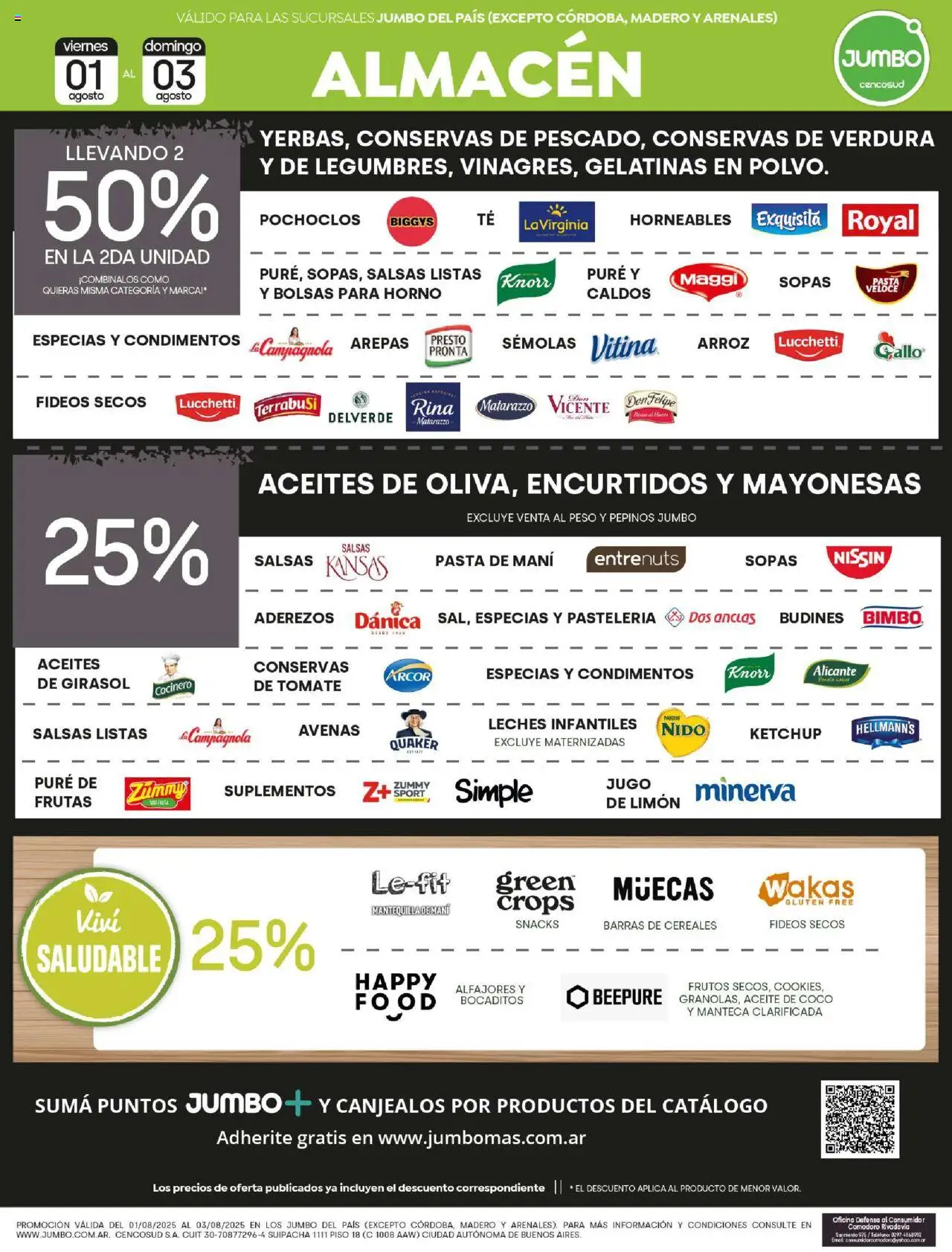 Jumbo ofertas - Neuquén │ válido desde el 31.07.2025 | Página: 3 | Productos: Peso, Tomate, Jugo, Cereales