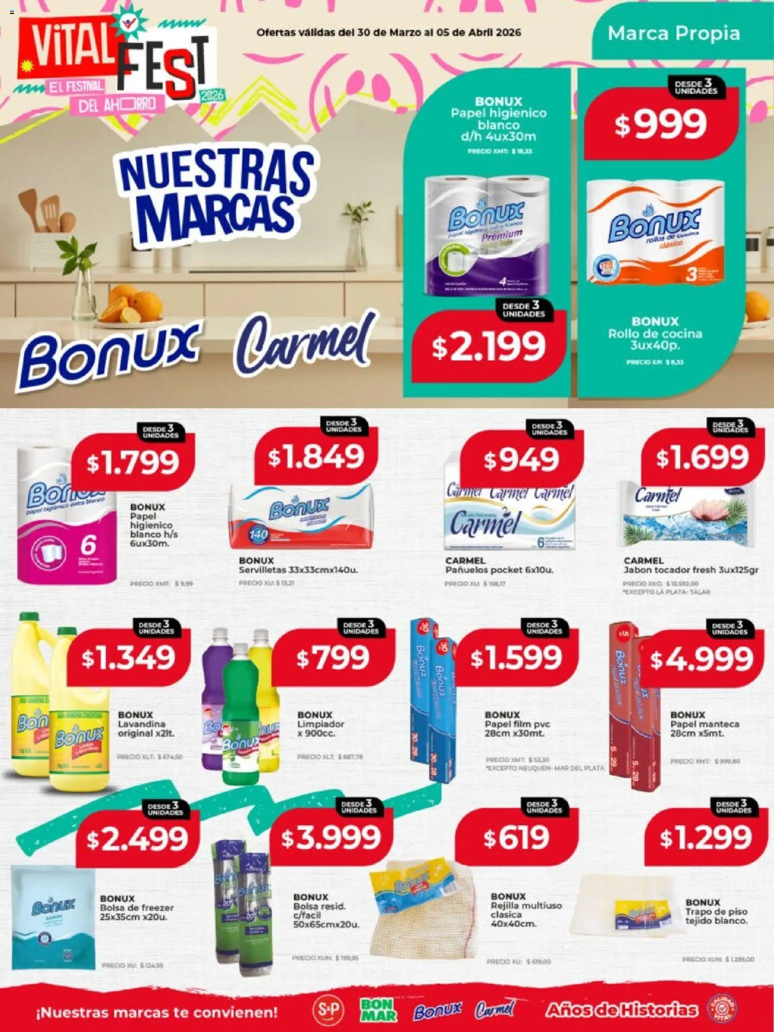 Vital -Ofertas - Laferrere  │ válido desde el 30.03.2026 | Página: 18 | Productos: Lavandina, Rejilla, Freezer, Té