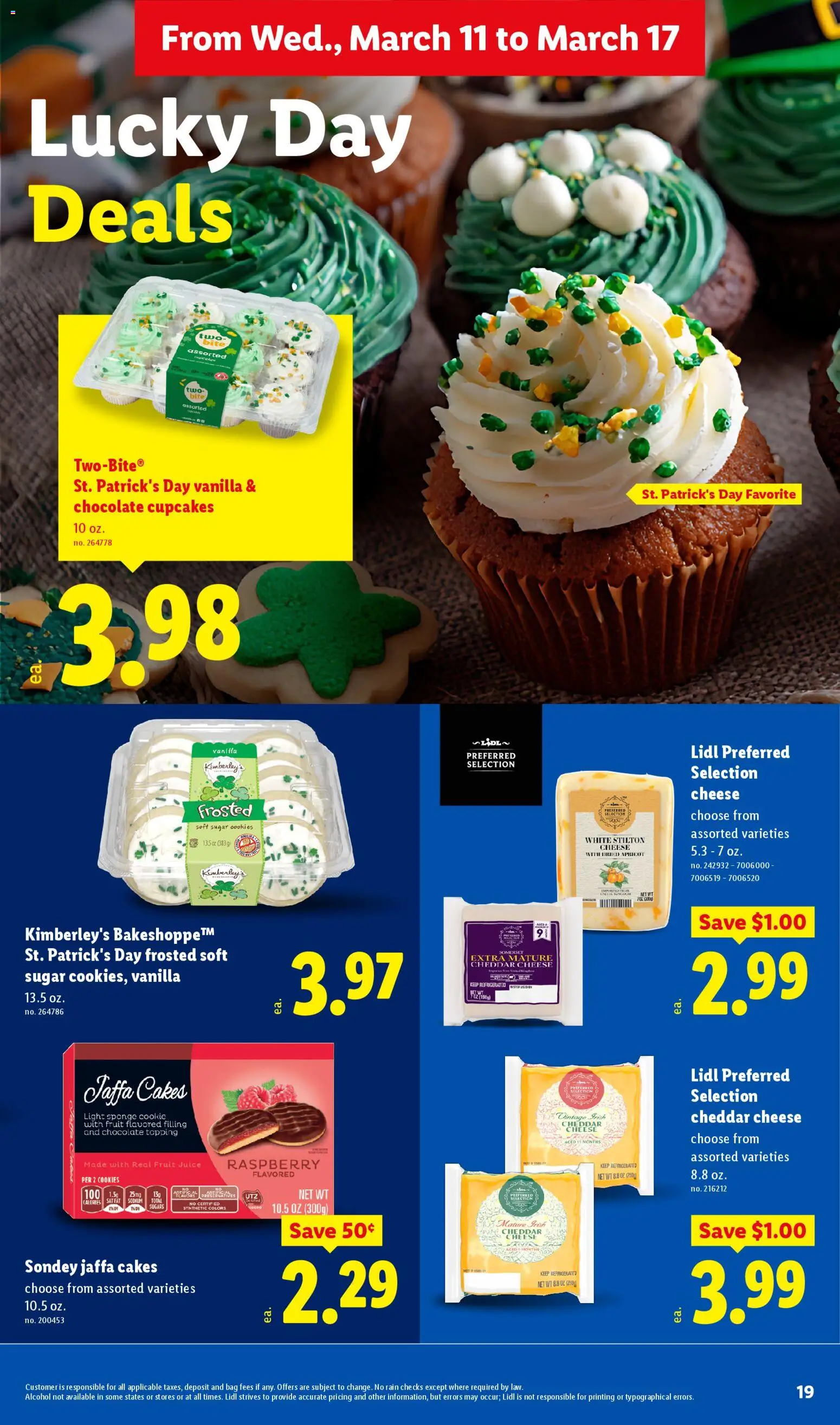 Lidl Weekly Ad - valid from 11.03.2026 | Page: 19 | Products: Cheese, Chocolate, Cookies, Raspberry
