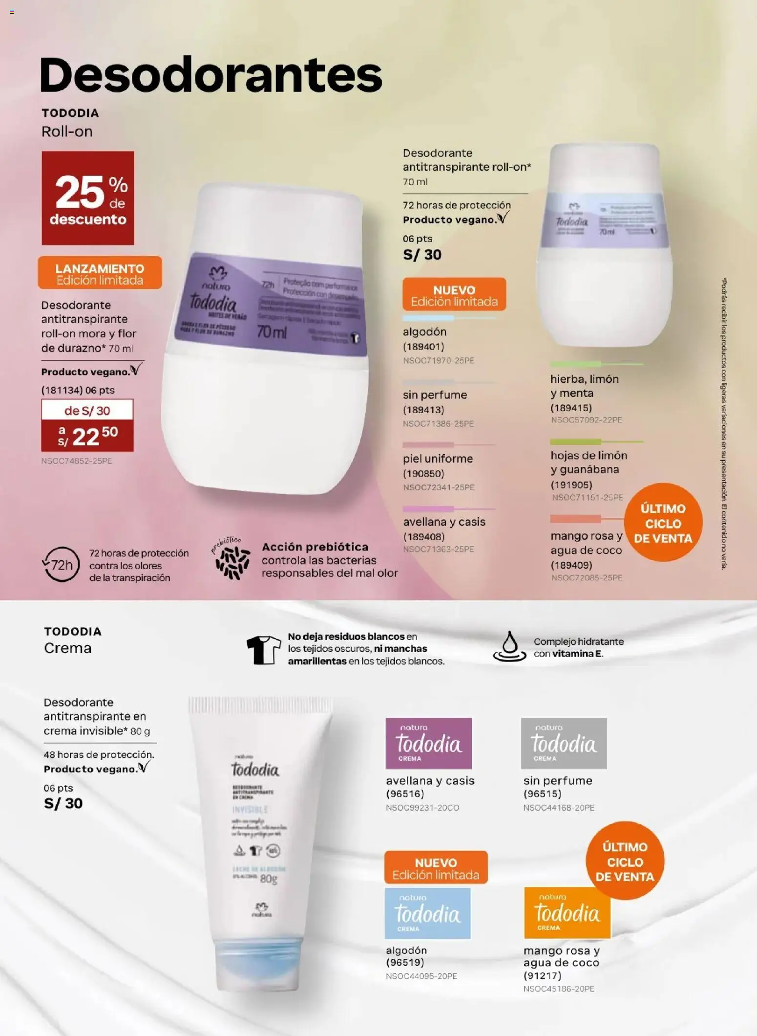 Catálogo Natura válido desde 20.02.2026 | Página: 126 | Productos: Desodorante, Antitranspirante, Crema, Perfume