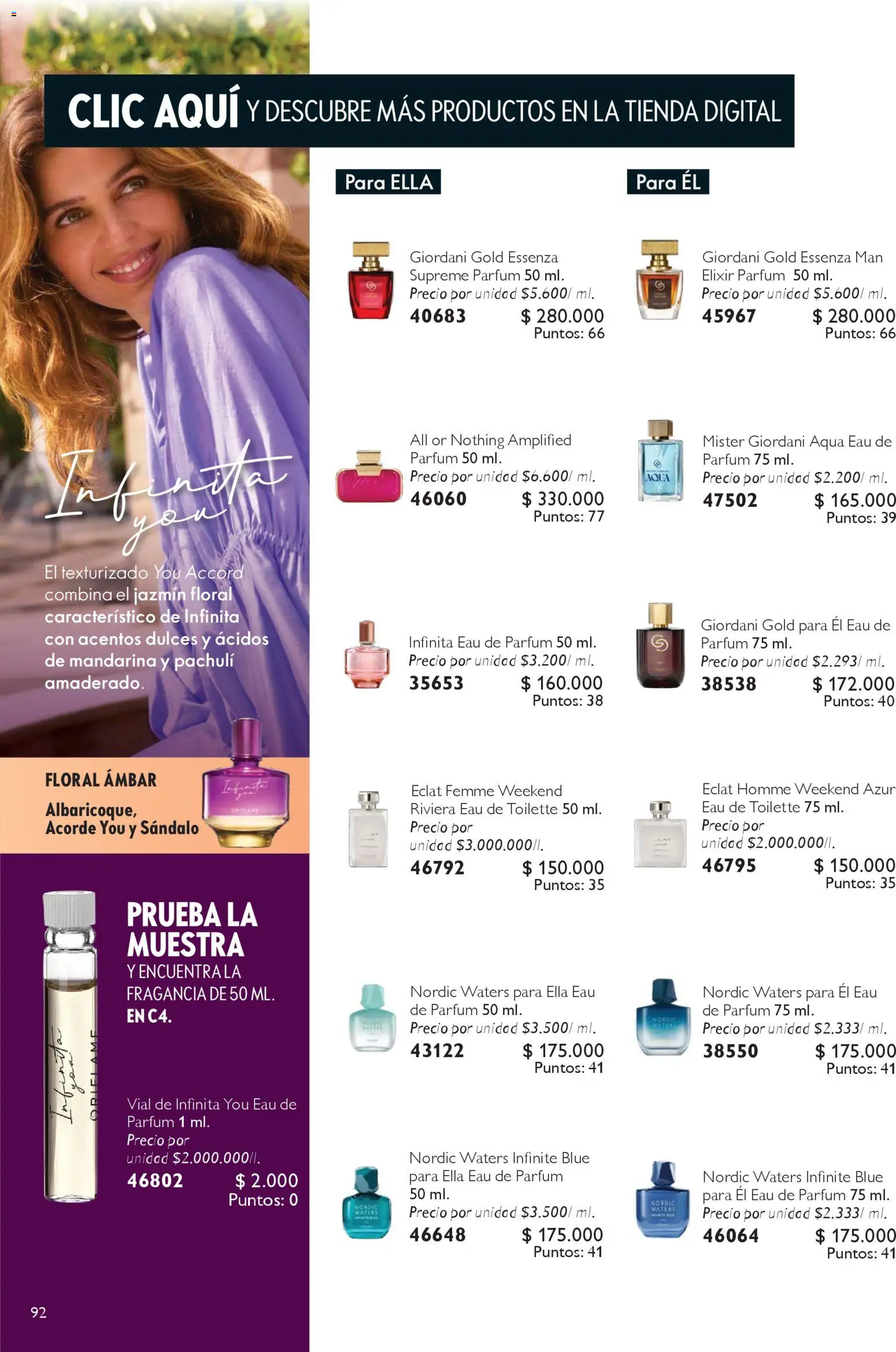 Oriflame revista - valida desde el 14.02.2026 | Página: 92 | Productos: Fragancia, Eau de toilette, Ruana