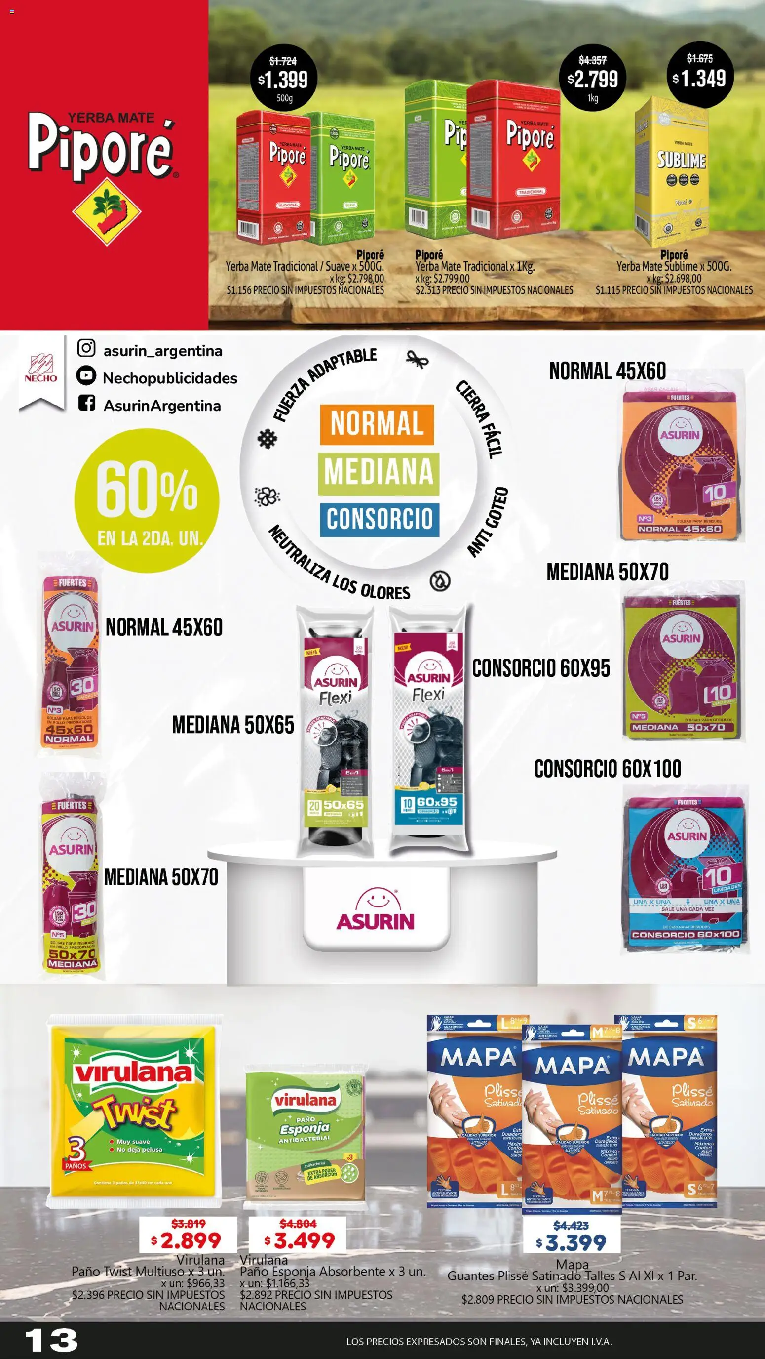 Makro ofertas │ válido desde el 16.04.2026 | Página: 13 | Productos: Mate, Yerba, Esponja, Guantes