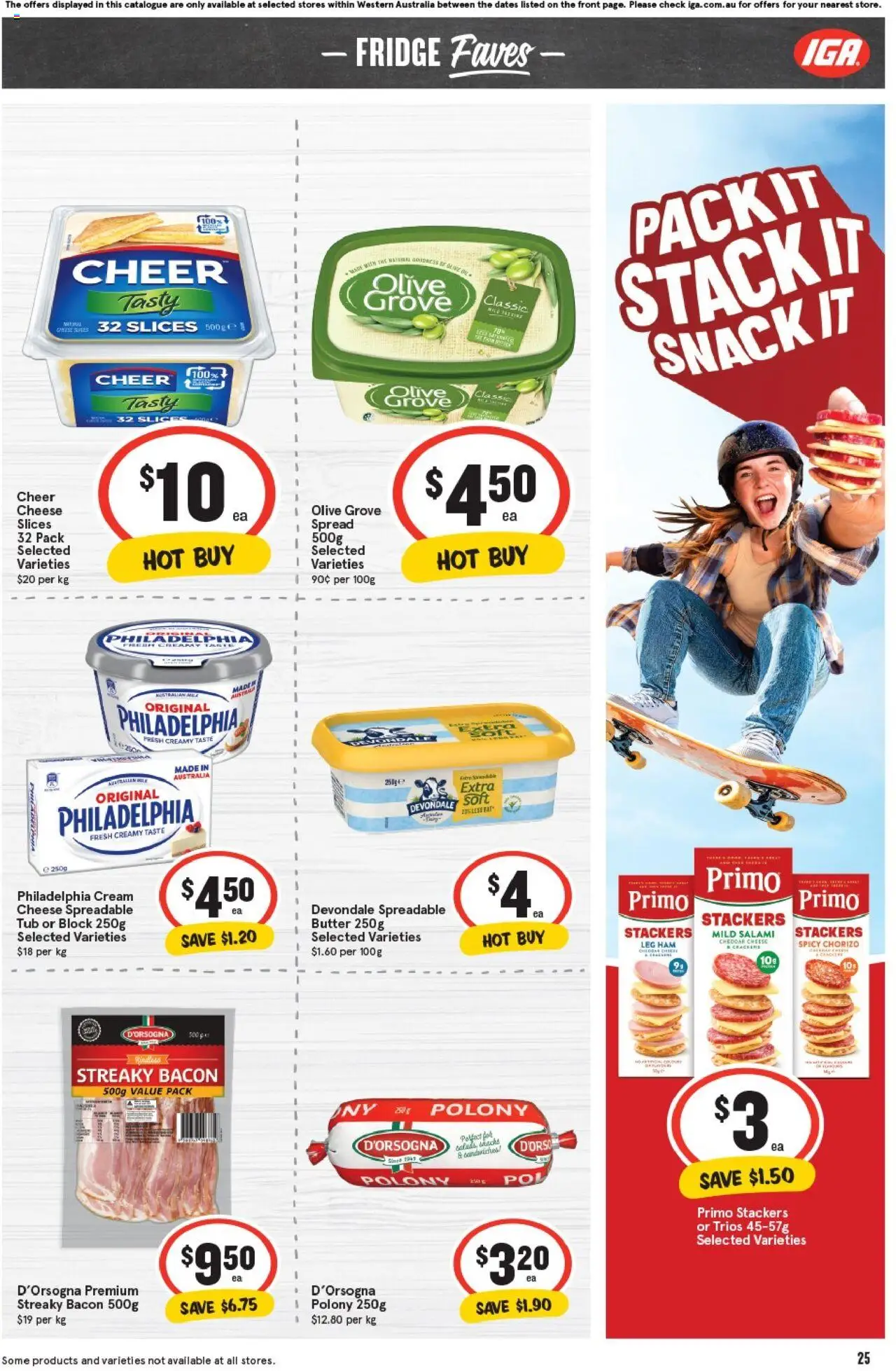 IGA catalogue - valid from 15.10.2025 | Page: 28 | Products: Butter, Salami, Cream, Fridge