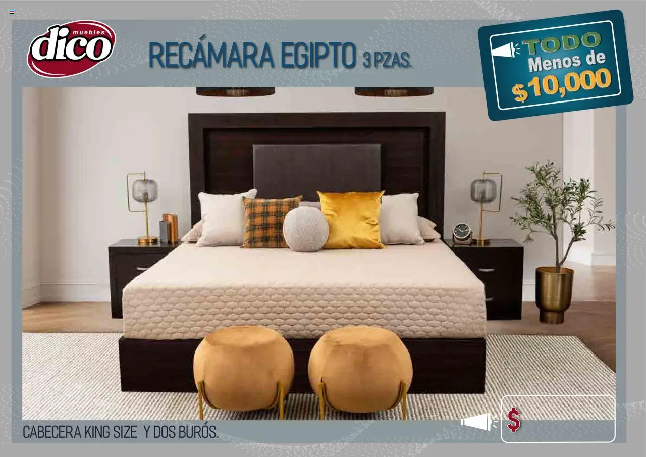 Nuevas ofertas de Muebles Dico válidas en toda la República Mexicana desde el 25.09.2025. ¡Encuentra las mejores ofertas en Muebles Dico - Catálogo TODO menos de 10000! | Página: 12 | Productos: Cabecera