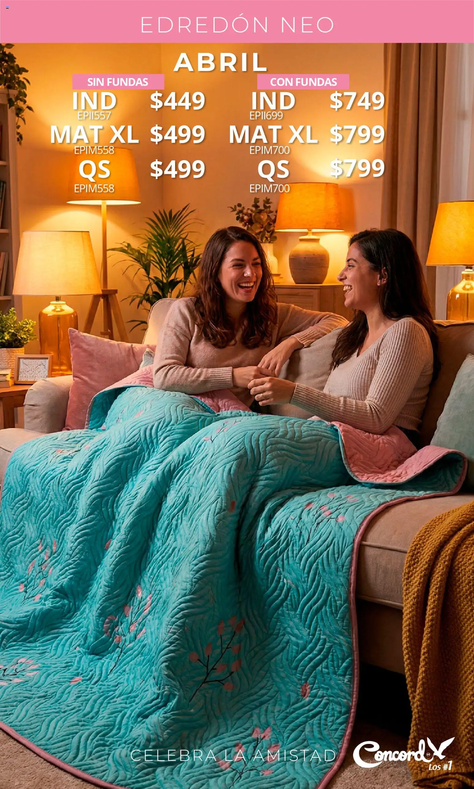 Nuevas ofertas de Colchas Concord válidas en toda la República Mexicana desde el 01.02.2026. ¡Encuentra las mejores ofertas en Colchas Concord catálogo San Valentín! | Página: 3