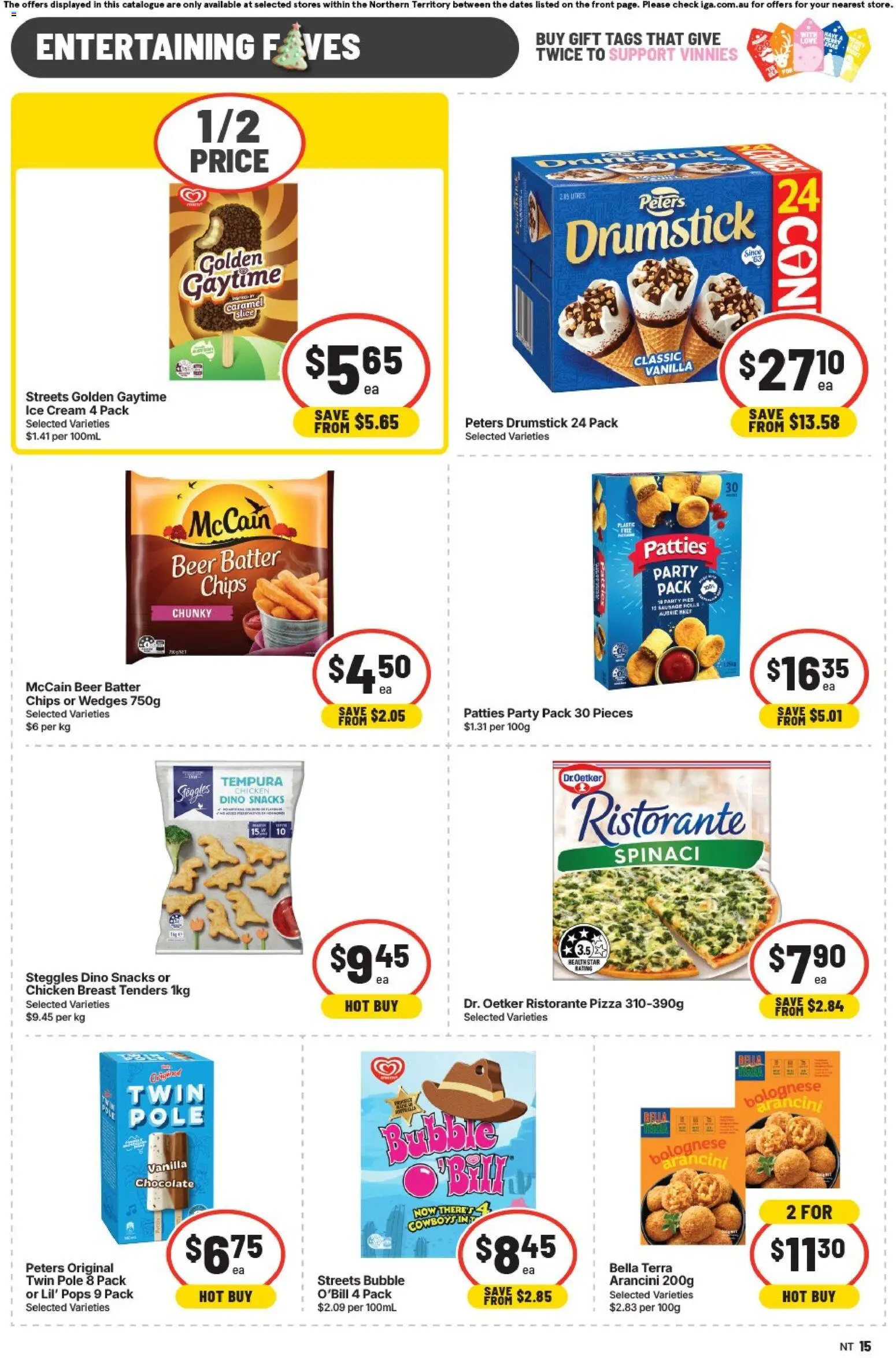 IGA catalogue - valid from 12.11.2025 | Page: 12 | Products: Beer, Chicken, Cream, Ice cream