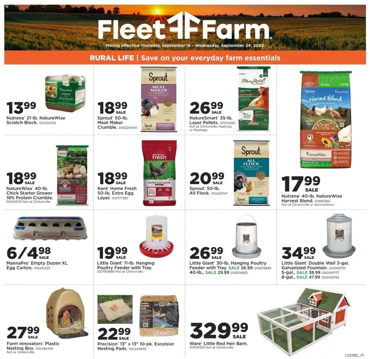 Mills Fleet Farm Rural Life - valid from 18.09.2025 | Page: 1 | Products: Starter, Poultry