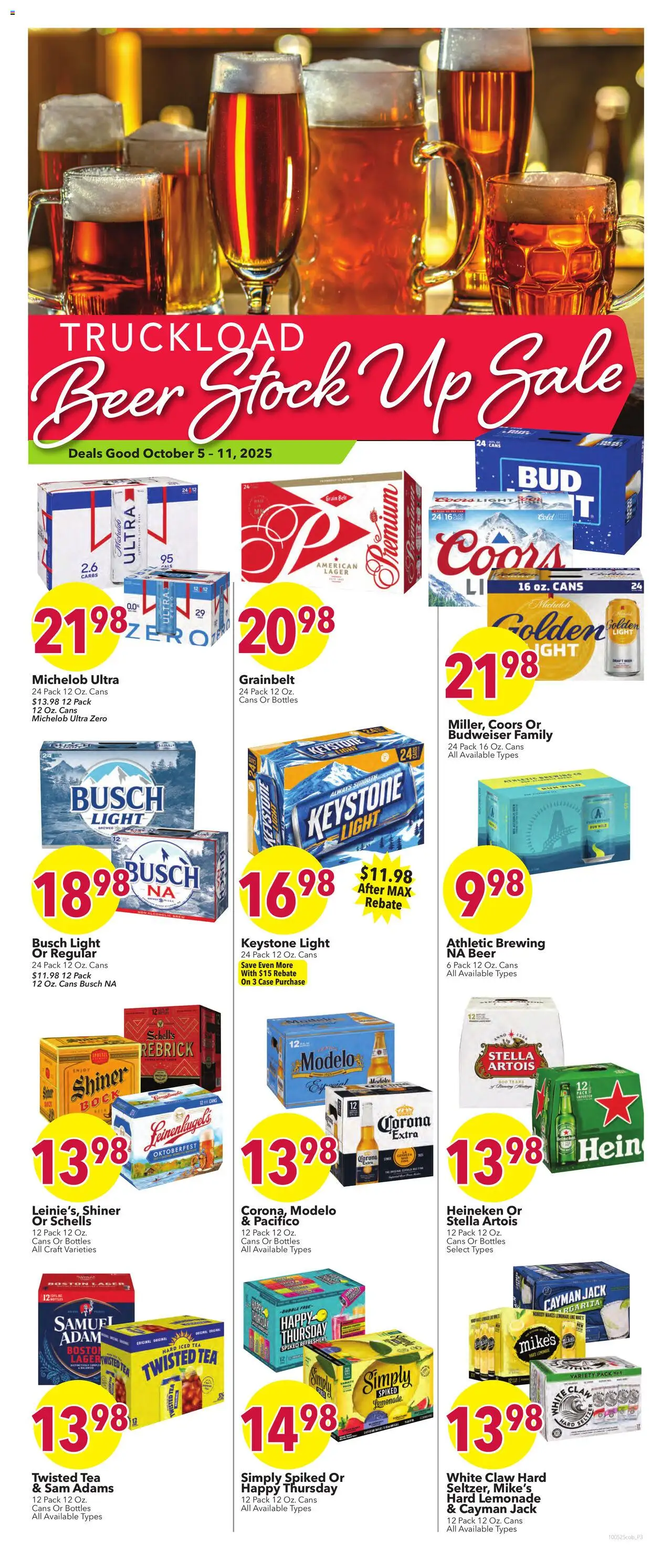 Coborn's Weekly Ad - valid from 08.10.2025 | Page: 8 | Products: Beer, Tea, Case