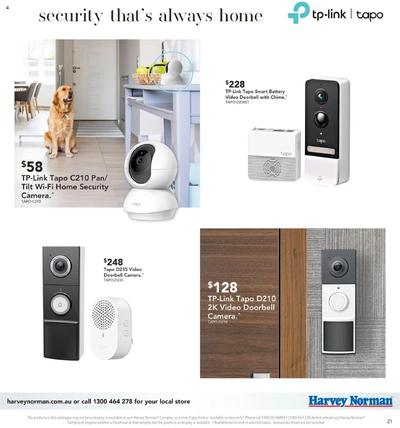 Harvey Norman catalogue - valid from 13.10.2025 | Page: 21 | Products: Battery, Accessories, Doorbell