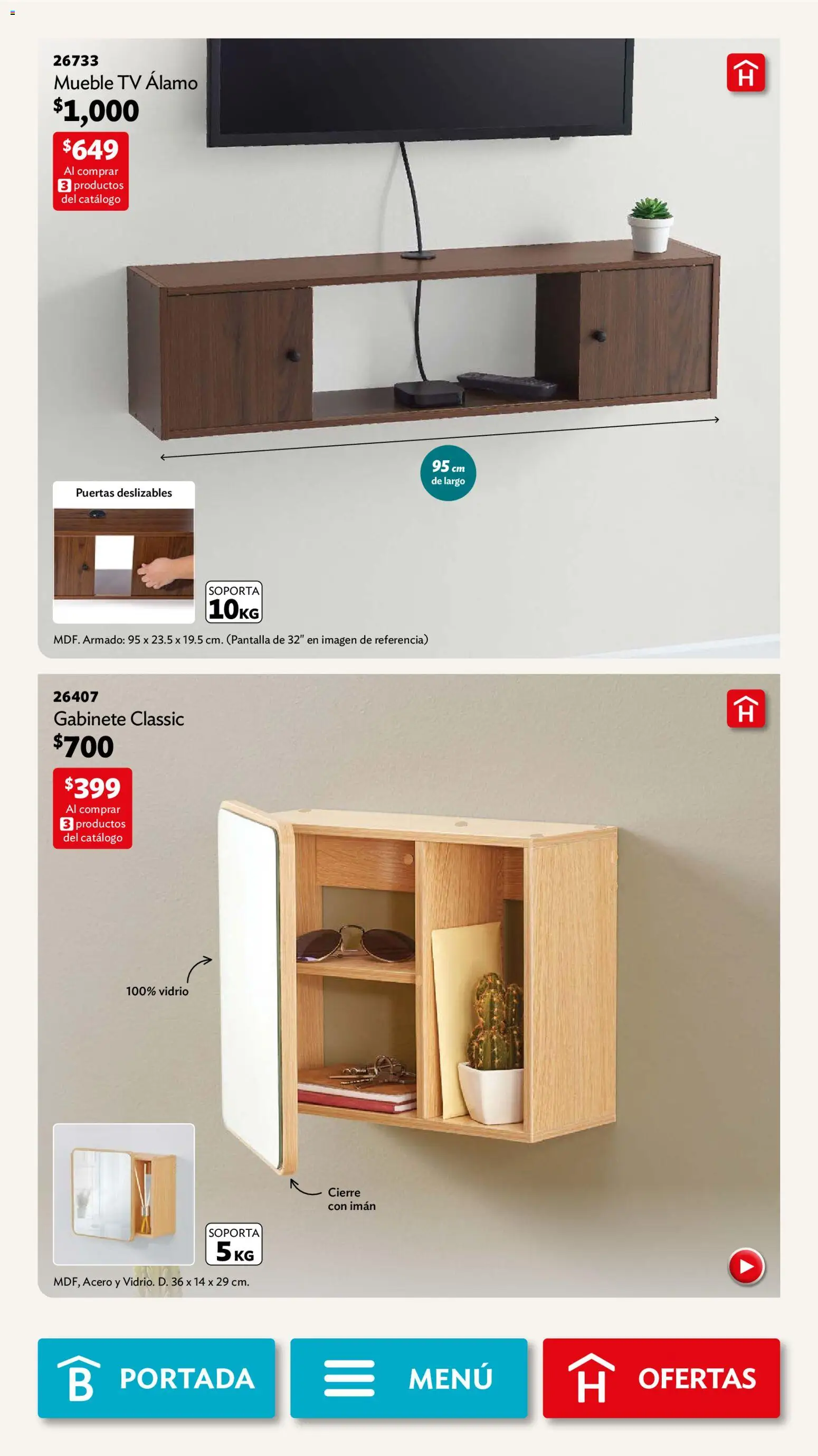 Nuevas ofertas de Betterware válidas en toda la República Mexicana desde el 04.05.2026. ¡Encuentra las mejores ofertas en Betterware campaña 5 2026! | Página: 13 | Productos: Gabinete, Imán