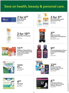 Publix Extra Savings - valid from 06.09.2025 | Page: 10 | Products: Eraser, Soap, Pads, Tampons