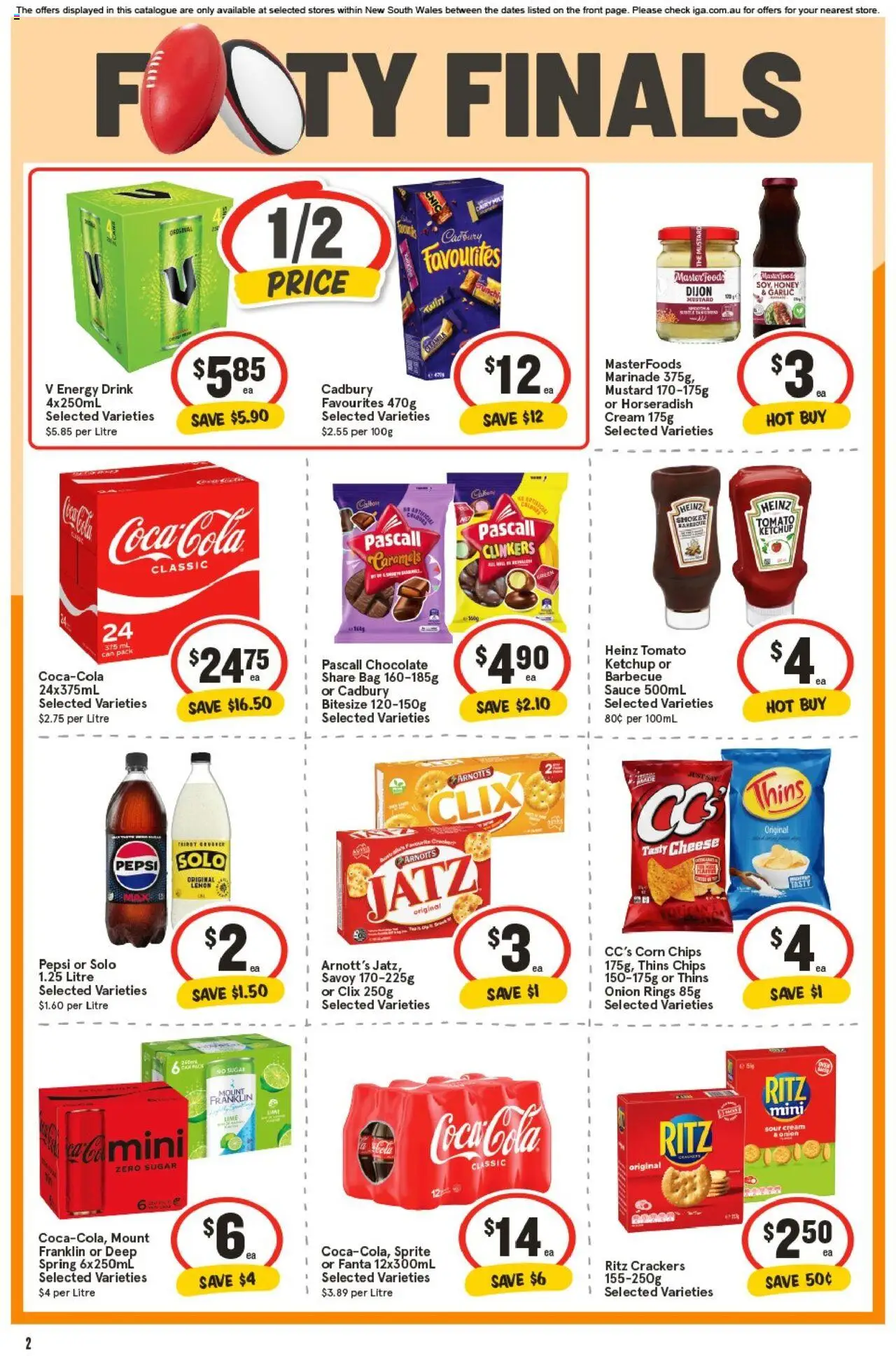 IGA catalogue - valid from 01.10.2025 | Page: 5 | Products: Cheese, Pepsi, Chips, Ketchup