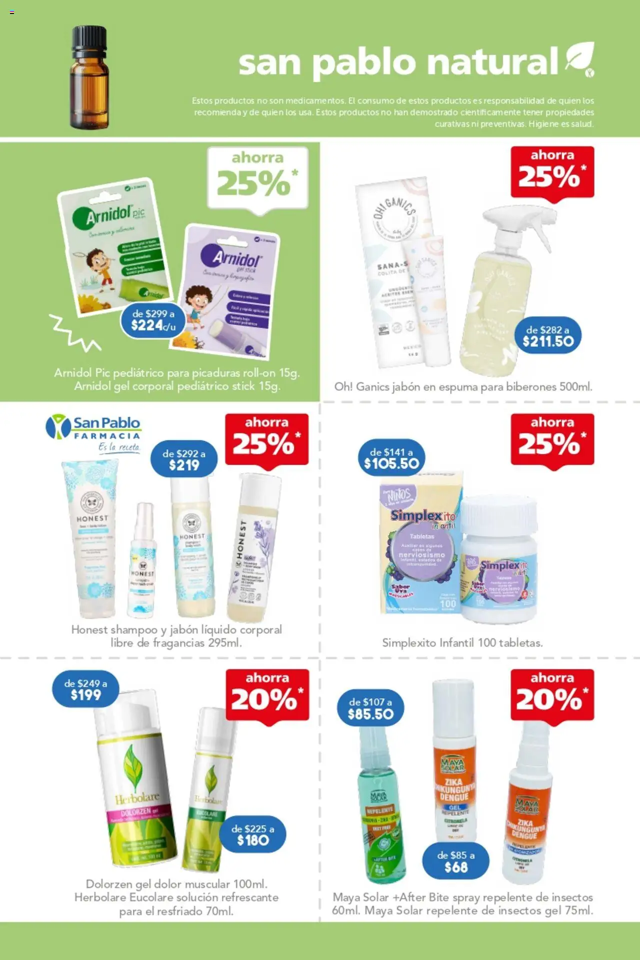 Nuevas ofertas de Farmacia San Pablo válidas en toda la República Mexicana desde el 07.09.2025. ¡Encuentra las mejores ofertas en Farmacia San Pablo - Catálogo! | Página: 7 | Productos: Jabón líquido, Gel corporal, Repelente, Jabón