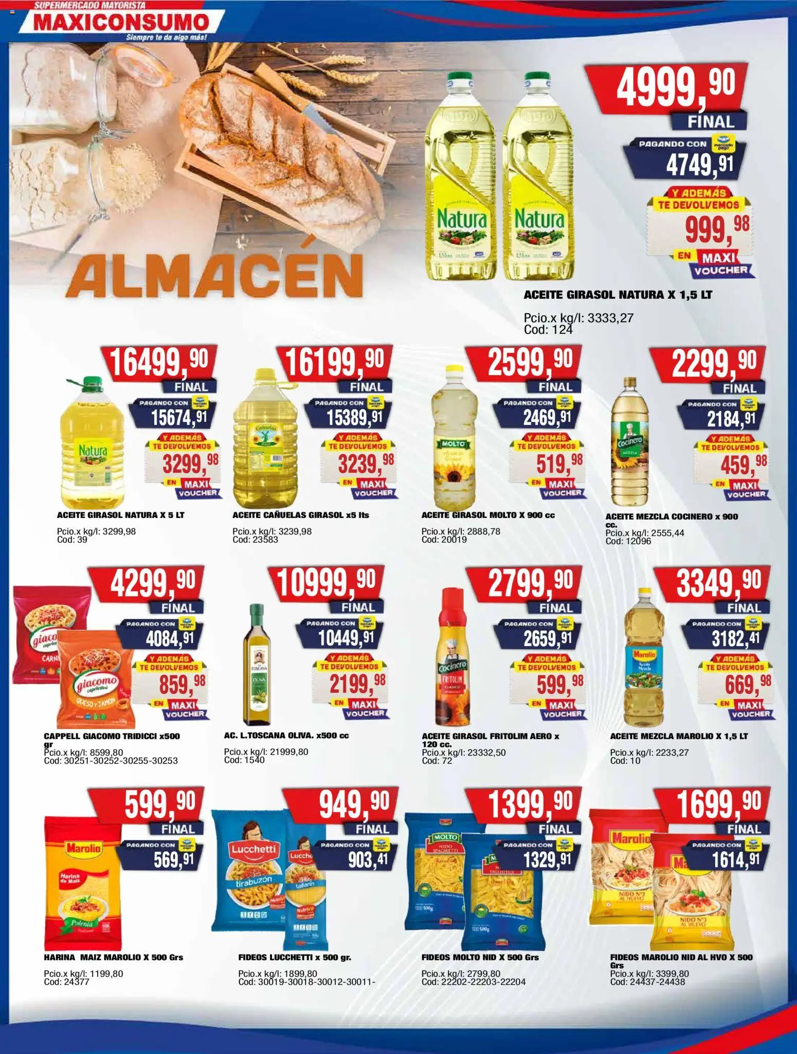Maxiconsumo ofertas │ válido desde el 23.03.2026 | Página: 3 | Productos: Harina, Aceite, Maiz, Queso