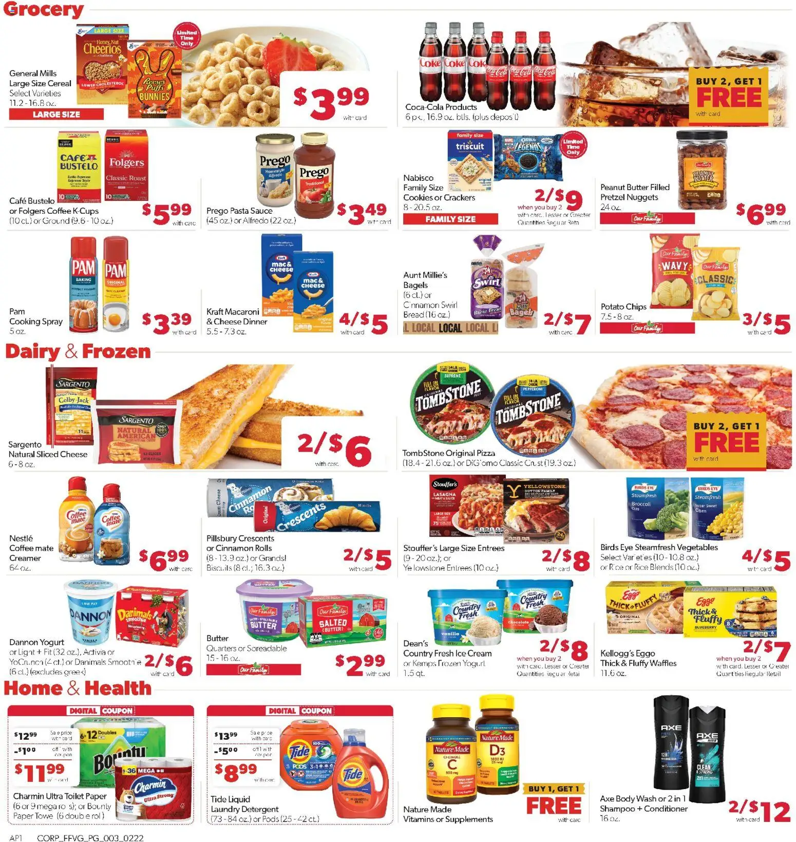 Family Fare Weekly Ad - valid from 22.02.2026 | Page: 3 | Products: Corn, Conditioner, Pasta, Vegetables
