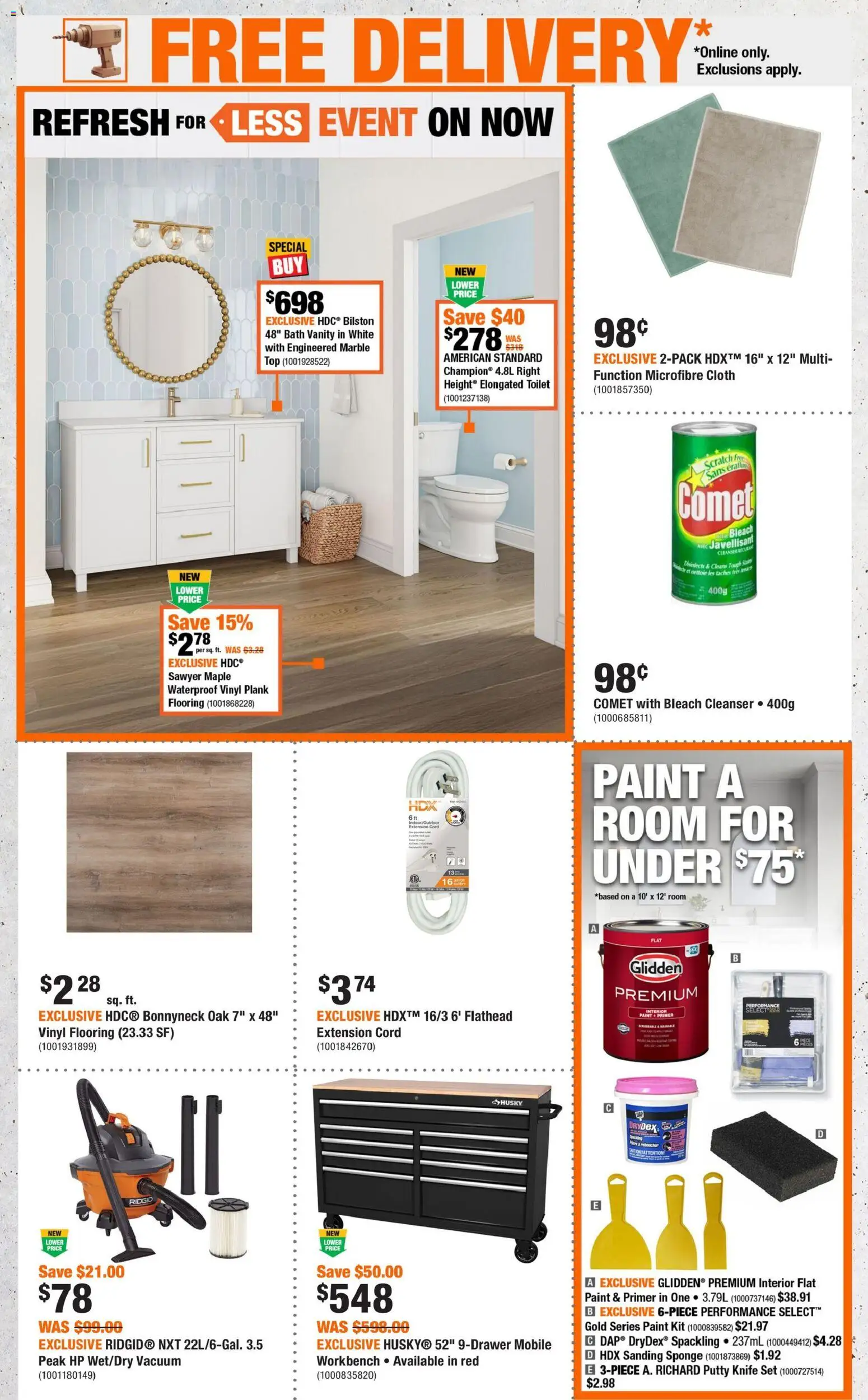 Home Depot flyer valid from 26.02.2026 | Page: 2 | Products: Sponge, Bath
