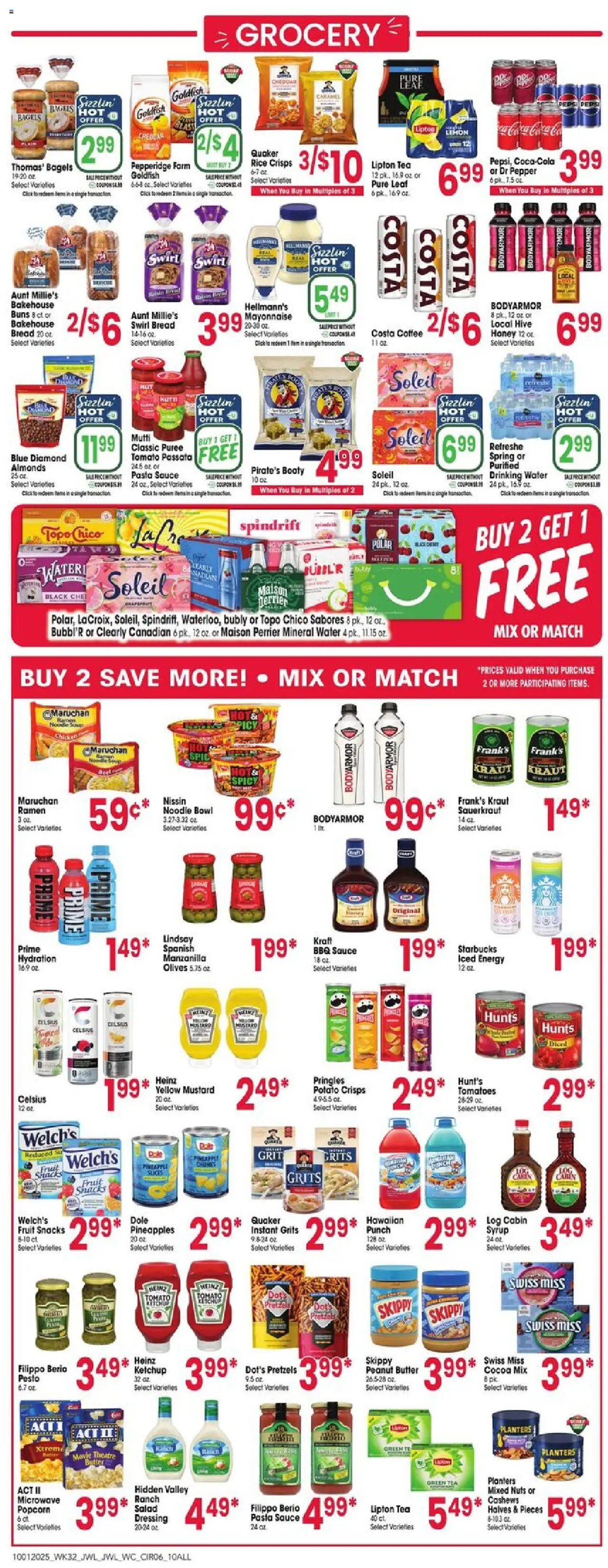 Jewel Osco Weekly Ad - IA - valid from 01.10.2025 | Page: 6 | Products: Bread, Microwave, Salad, Pepper