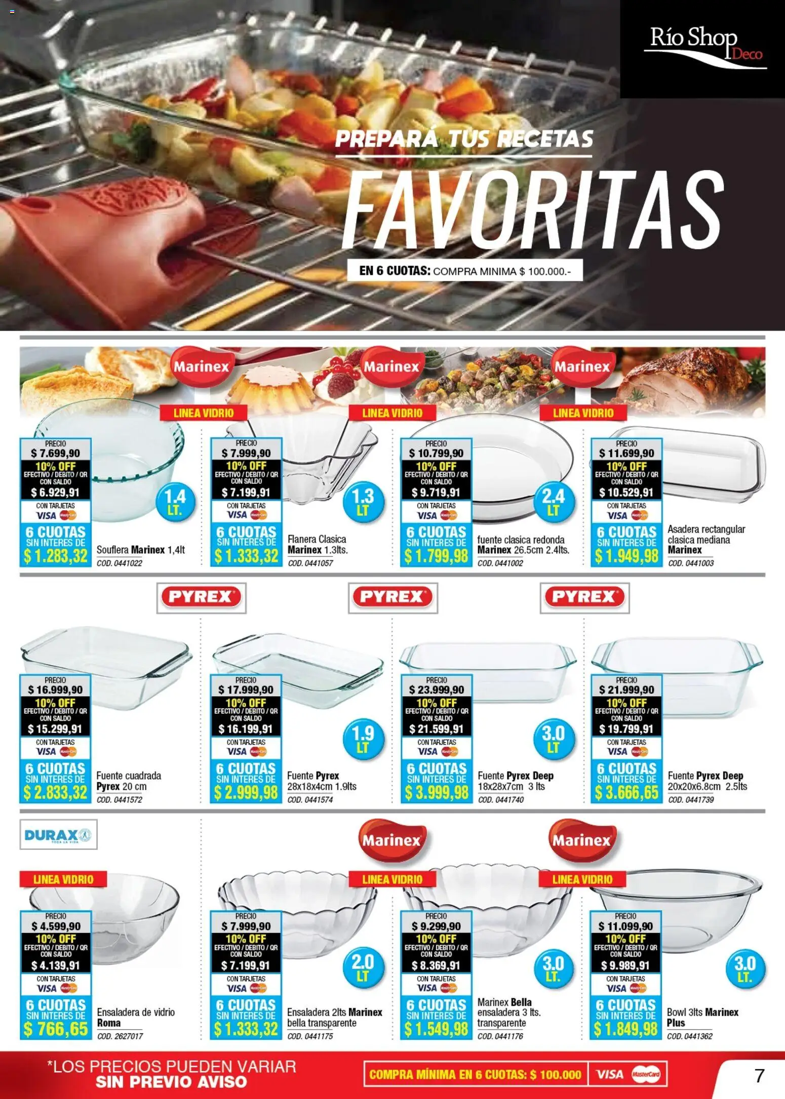 Río Shop Deco catálogo │ válido desde el 17.03.2026 | Página: 7 | Productos: Flanera, Bowl, Fuente, Ensaladera