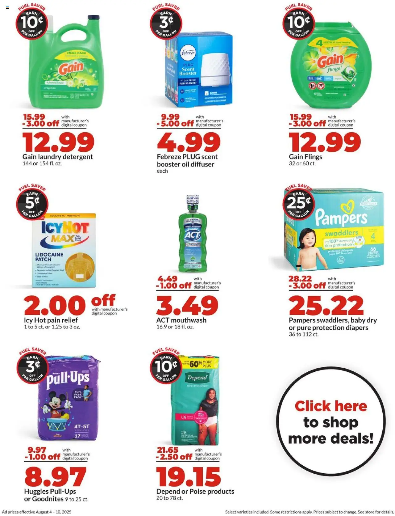 HyVee Weekly Ad - valid from 04.08.2025 | Page: 8 | Products: Oil, Mouthwash, Detergent