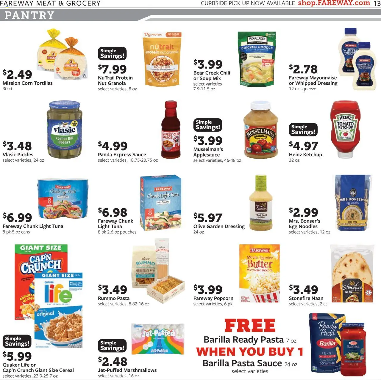 Fareway Weekly Ad - valid from 20.10.2025 | Page: 13 | Products: Cooker, Corn, Noodles, Ketchup