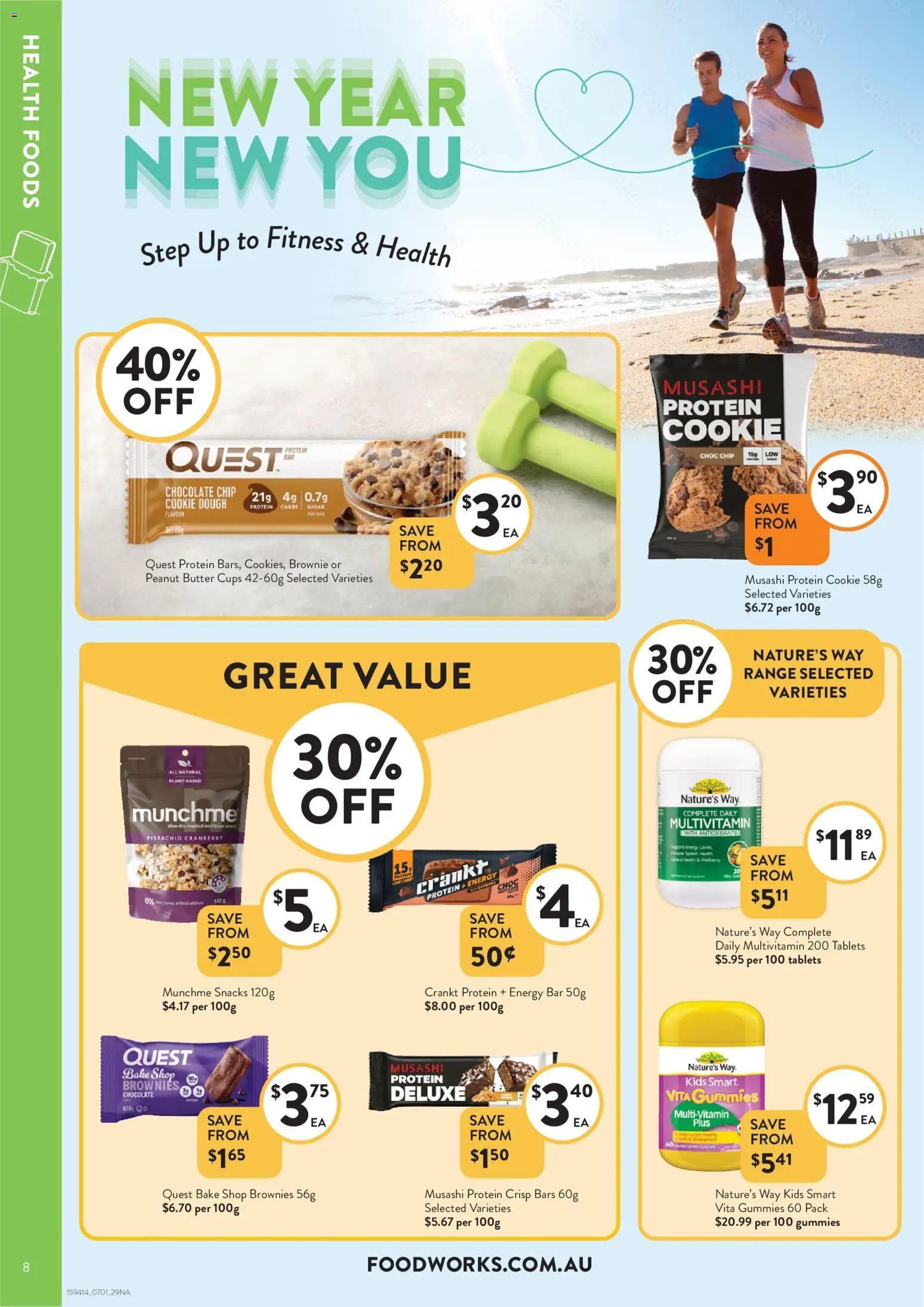 Foodworks catalogue - valid from 07.01.2026 | Page: 8 | Products: Cups, Chocolate, Multivitamin, Tablets