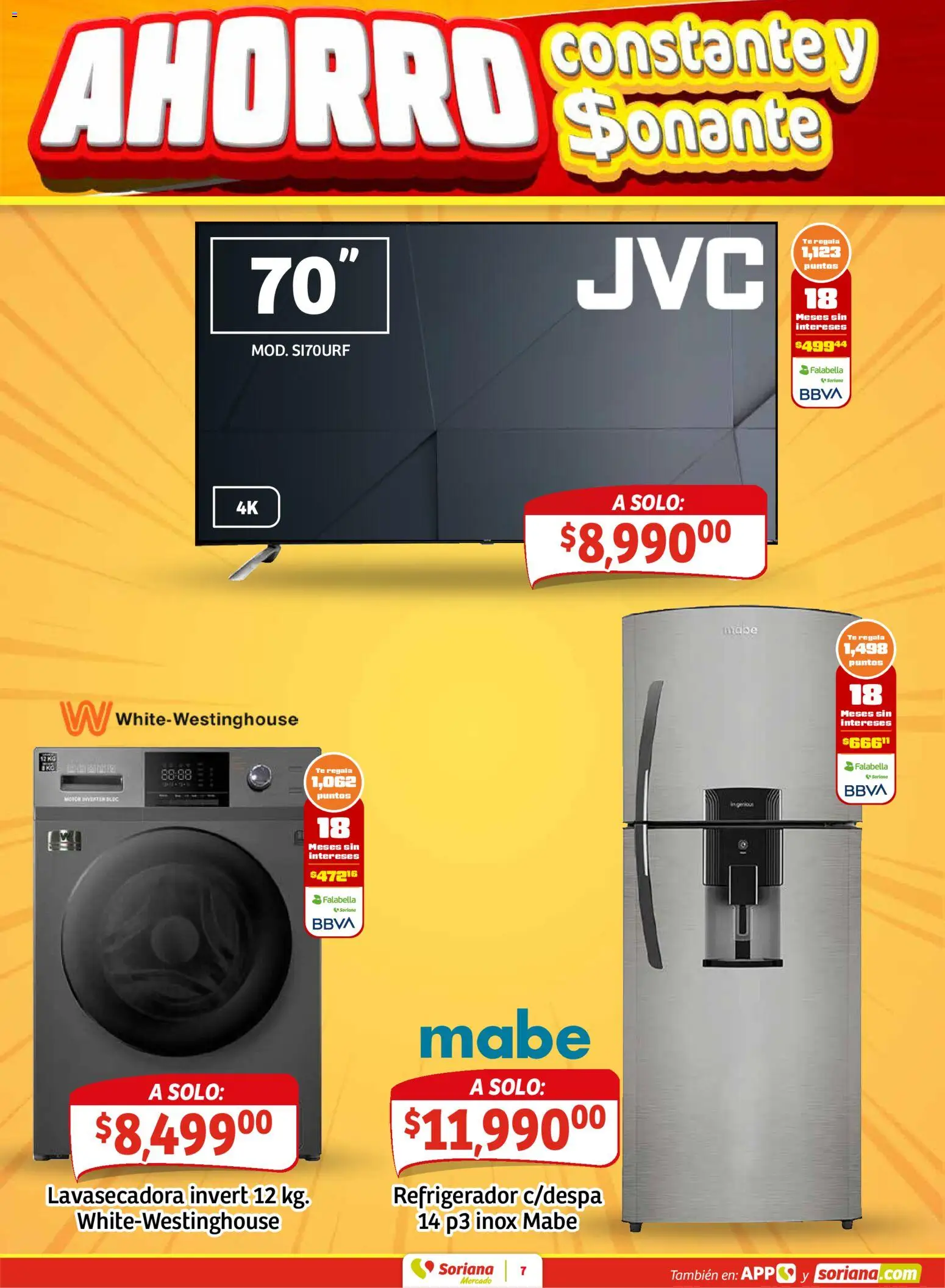 Nuevas ofertas de Soriana válidas en toda la República Mexicana desde el 08.01.2026. ¡Encuentra las mejores ofertas en Soriana - Fin de Semana Mercado: Tamaulipas! | Página: 7 | Productos: Refrigerador, Té