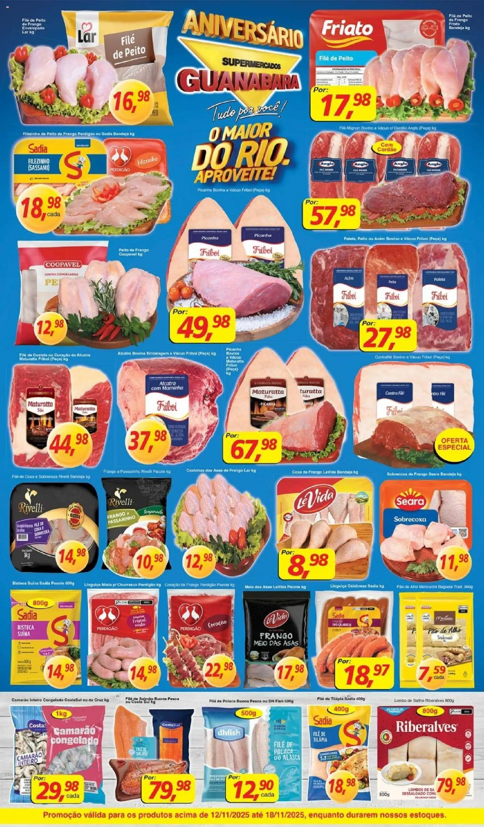 Supermercados Guanabara Folheto - válido de 12.11.2025 | Página: 5 | Produtos: Maminha, Lombo, Peixe, Peito de frango