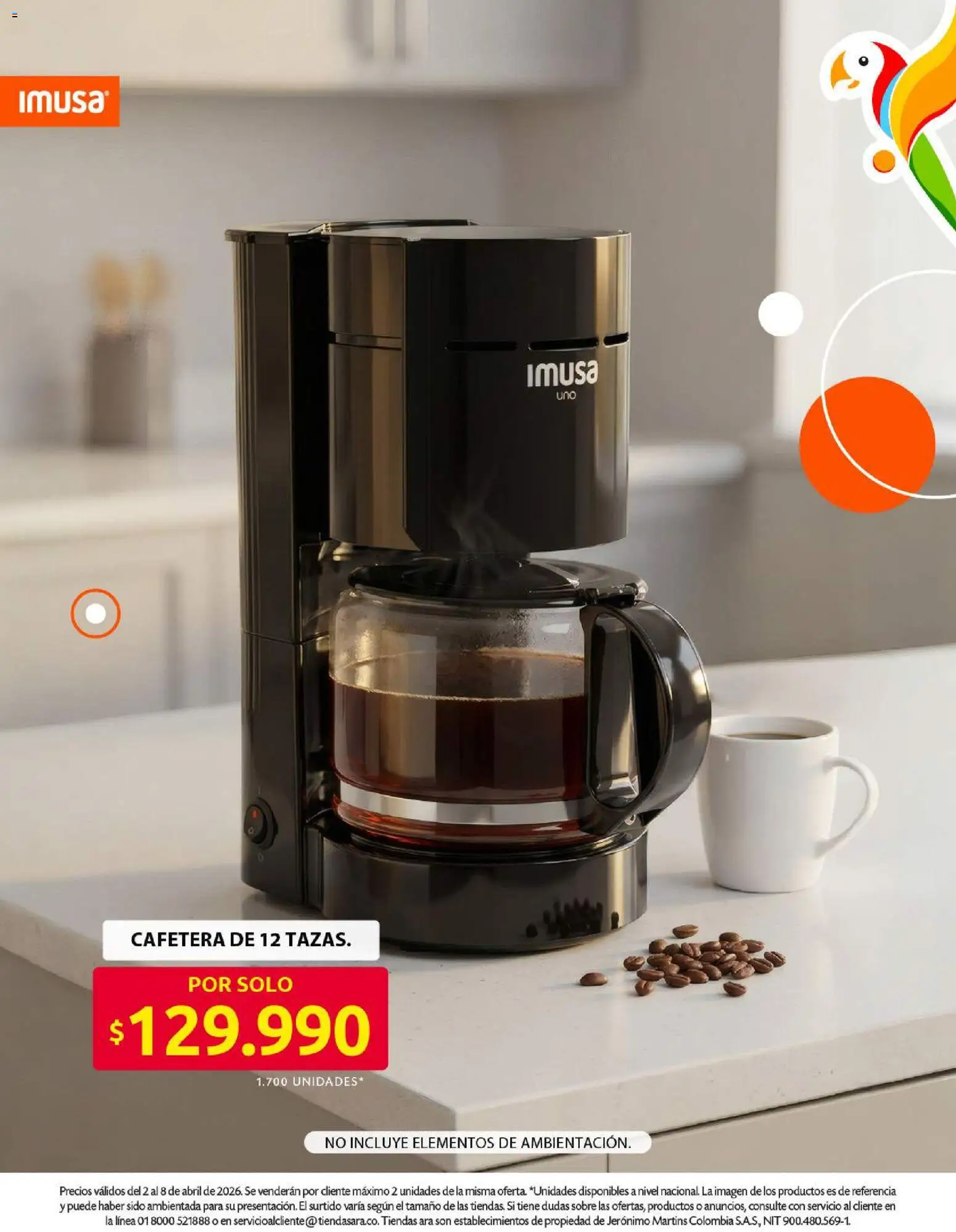 Ara revista - valida desde el 02.04.2026 | Página: 8 | Productos: Cafetera, Sobre