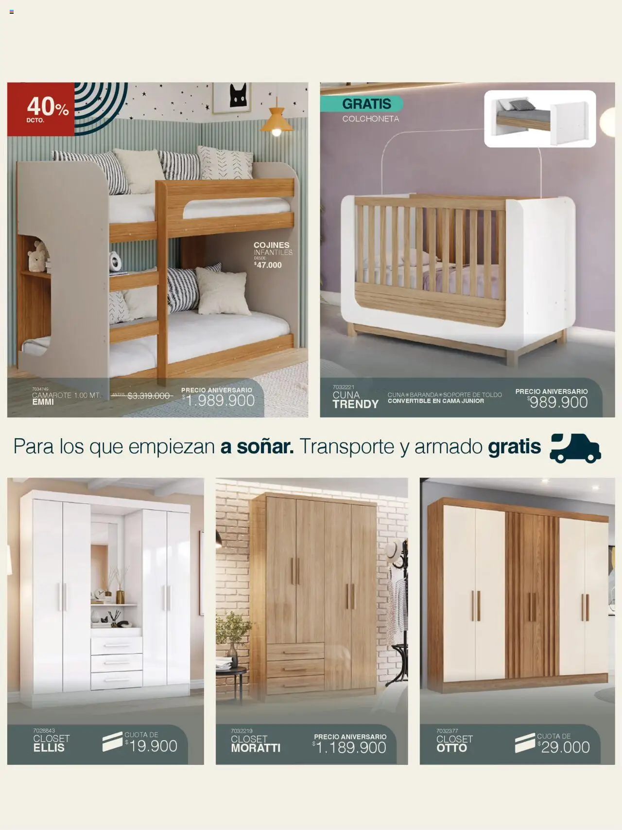 Muebles jamar revista - valida desde el 30.09.2025 | Página: 11 | Productos: Cama, Cuna, Toldo, Clóset
