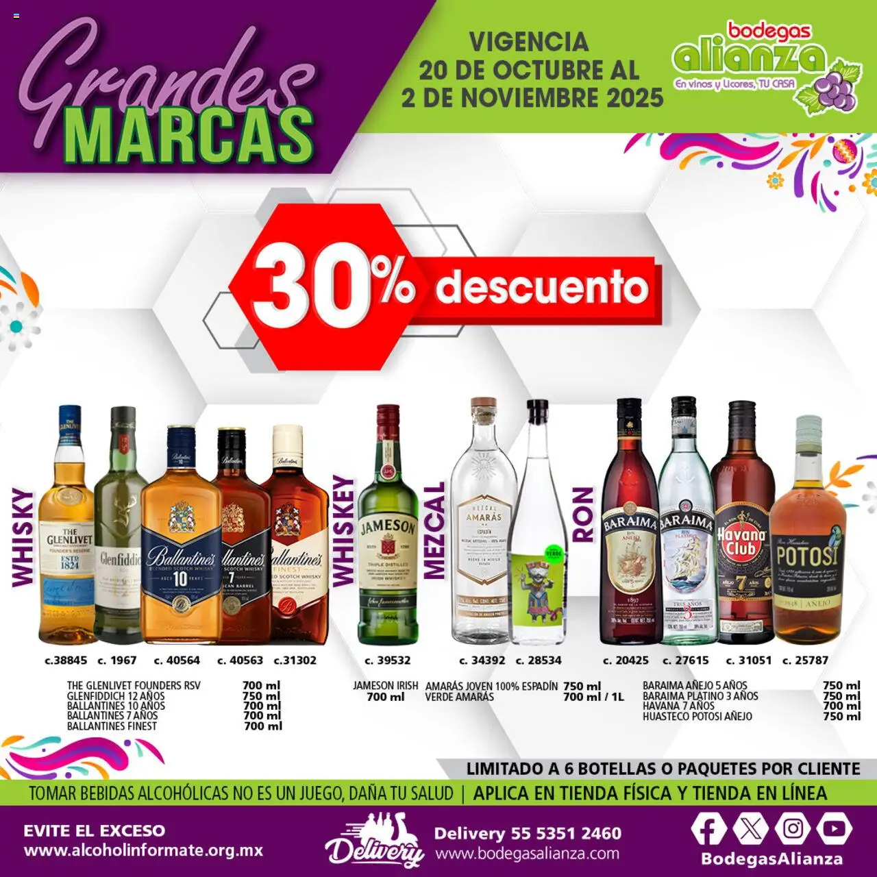Nuevas ofertas de Bodegas Alianza válidas en toda la República Mexicana desde el 20.10.2025. ¡Encuentra las mejores ofertas en Bodegas Alianza catálogo Las ofertas de la semana! | Página: 4 | Productos: Whiskey, Whisky