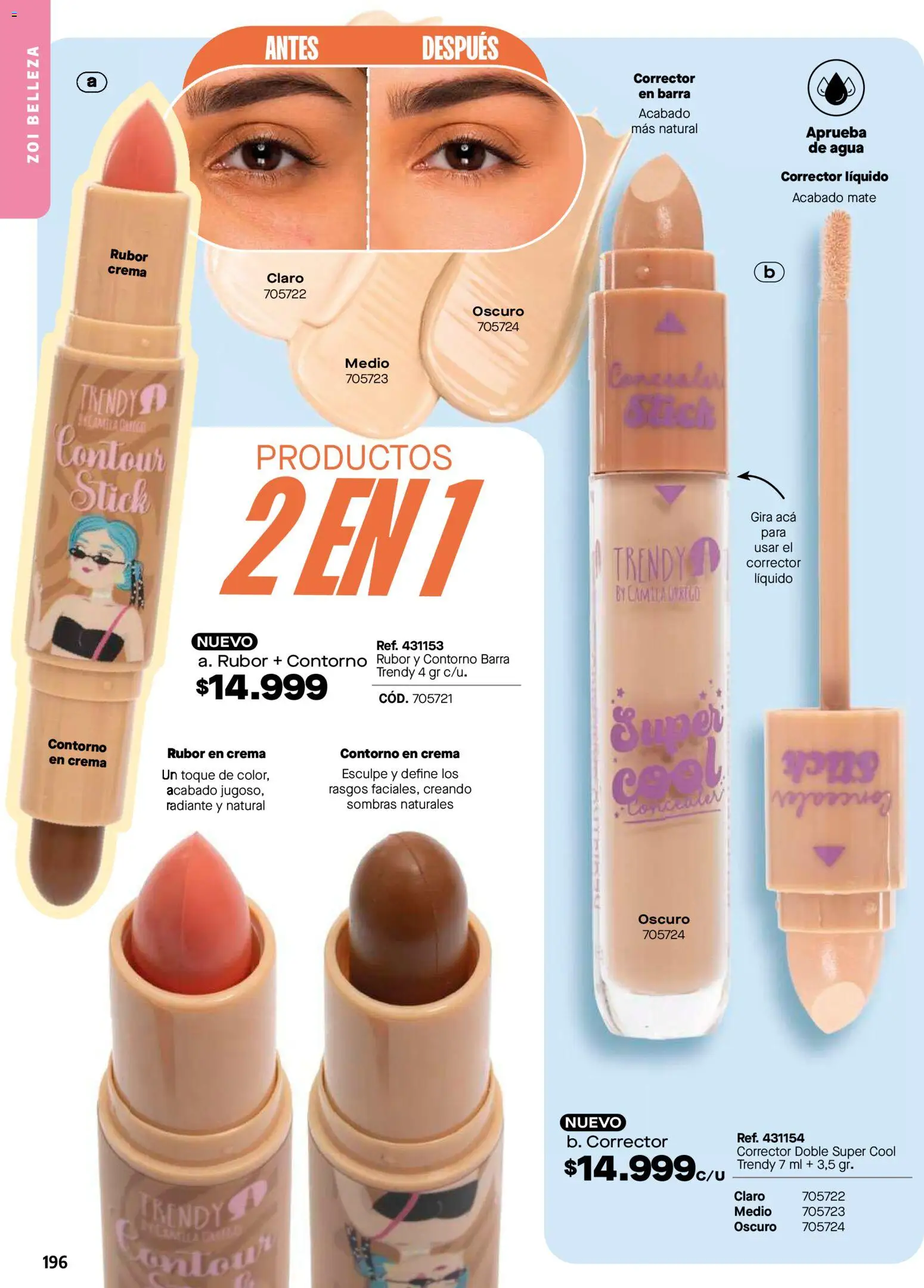 Carmel revista - valida desde el 01.04.2026 | Página: 196 | Productos: Agua, Crema, Rubor, Contorno