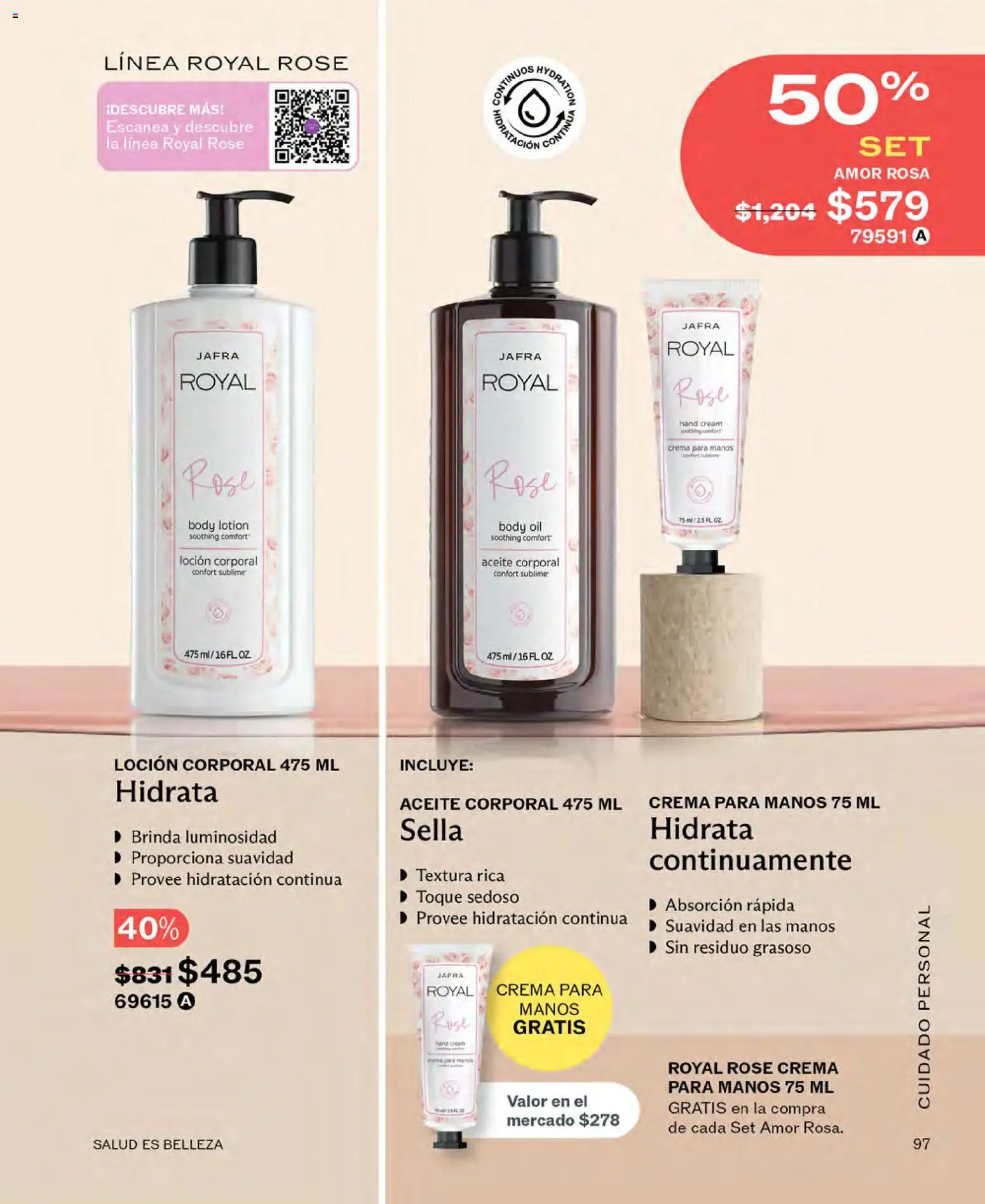 Nuevas ofertas de JAFRA válidas en toda la República Mexicana desde el 01.02.2026. ¡Encuentra las mejores ofertas en JAFRA catálogo ! | Página: 97 | Productos: Crema, Aceite, Loción, Body