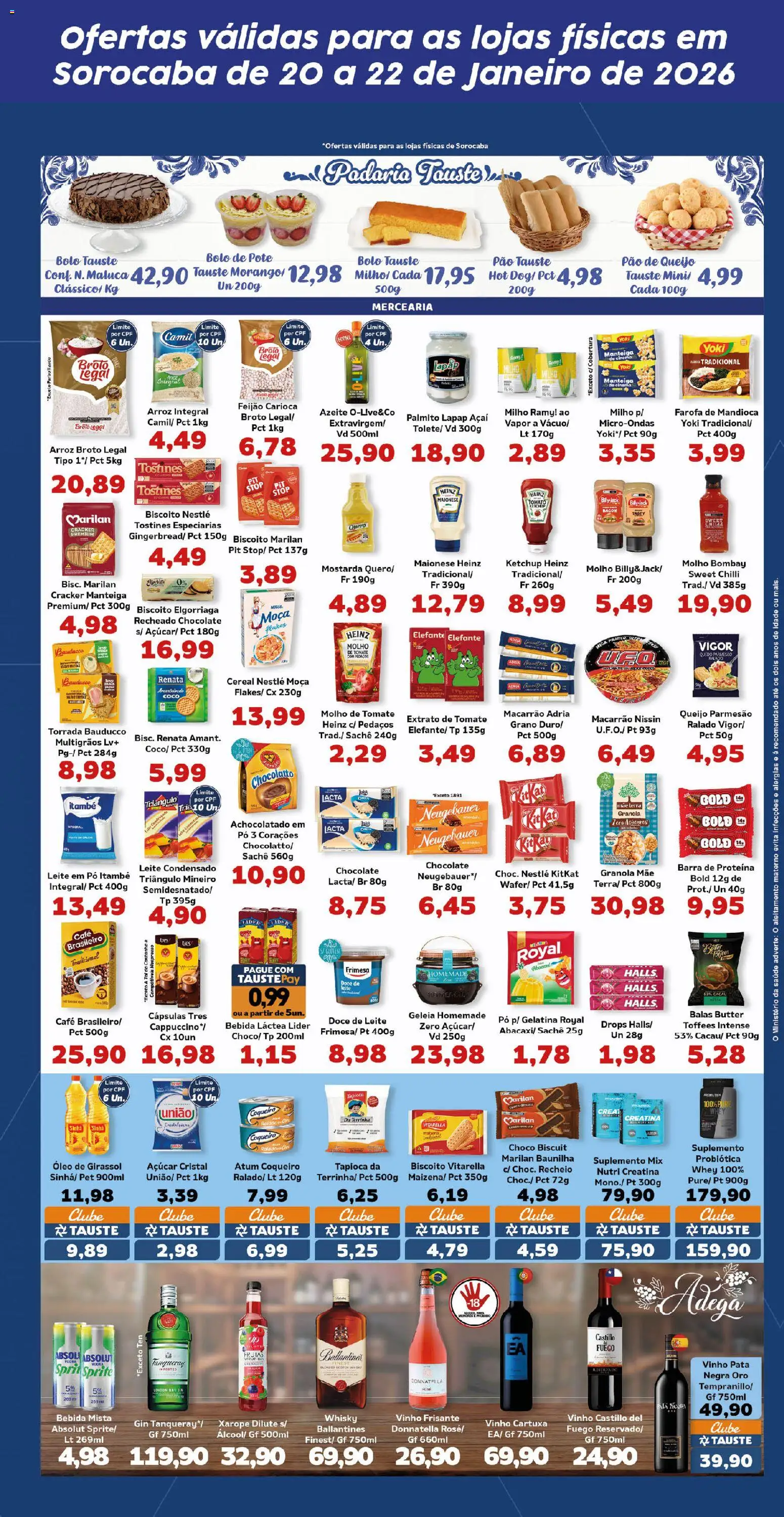 Tauste Folheto - válido de 20.01.2026 | Página: 3 | Produtos: Neugebauer, Microondas, Bebida, Azeite