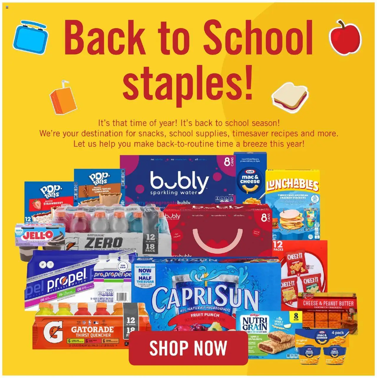 Price Chopper Back to School - valid from 24.08.2025 | Page: 1 | Products: Butter, Cheese, Water, Sugar