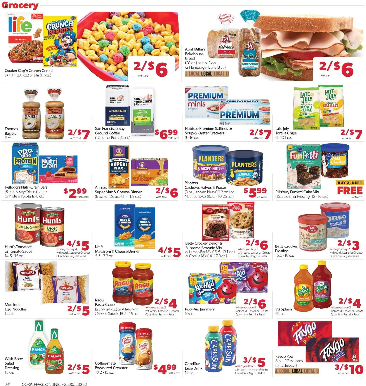 Family Fare Weekly Ad - MI - valid from 22.03.2026 | Page: 14 | Products: Coffee, Pasta, Sauce, Chocolate Chip