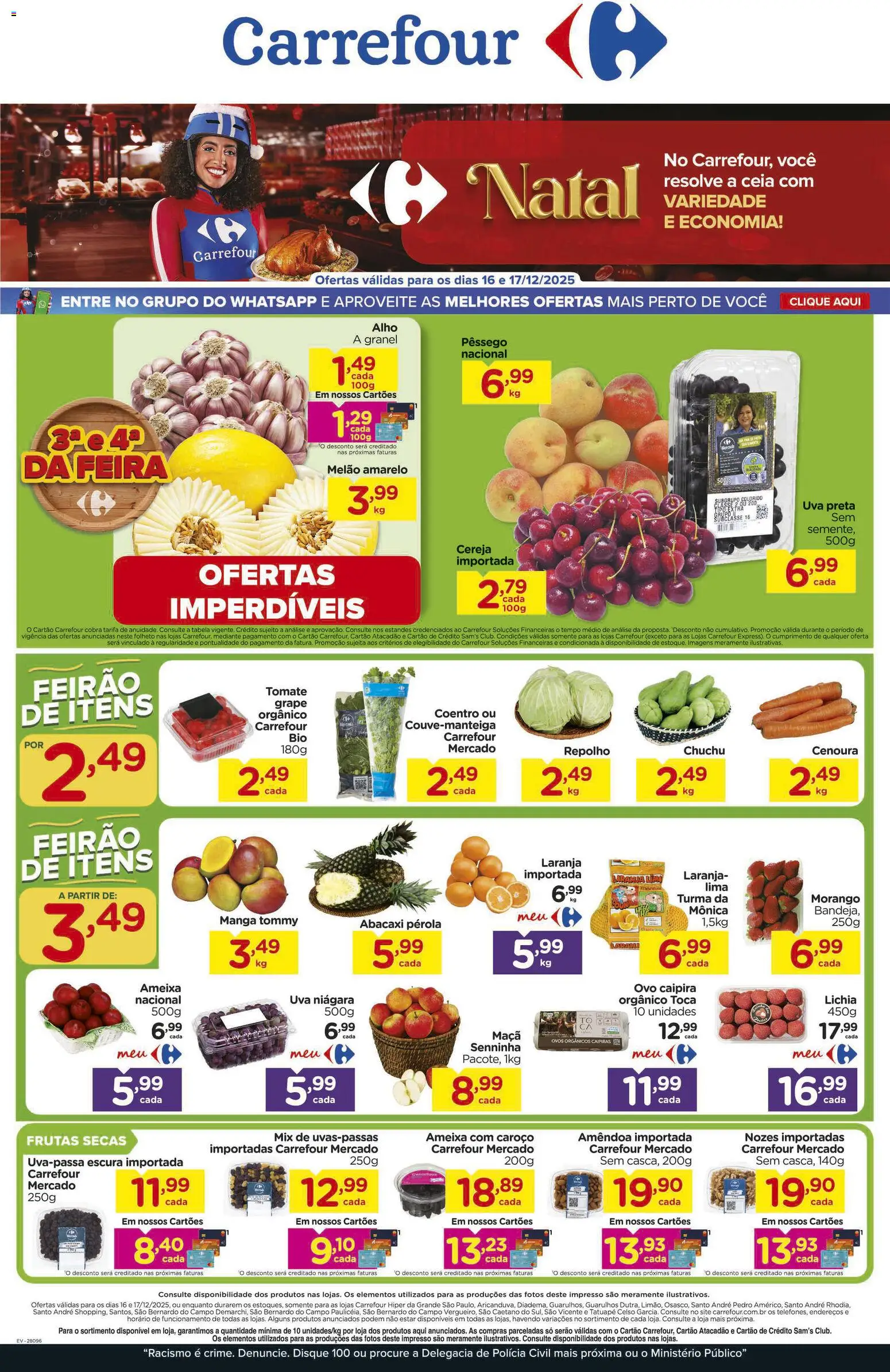 Carrefour Folheto - válido de 16.12.2025 | Página: 1 | Produtos: Lichia, Cereja, Alho, Ovos