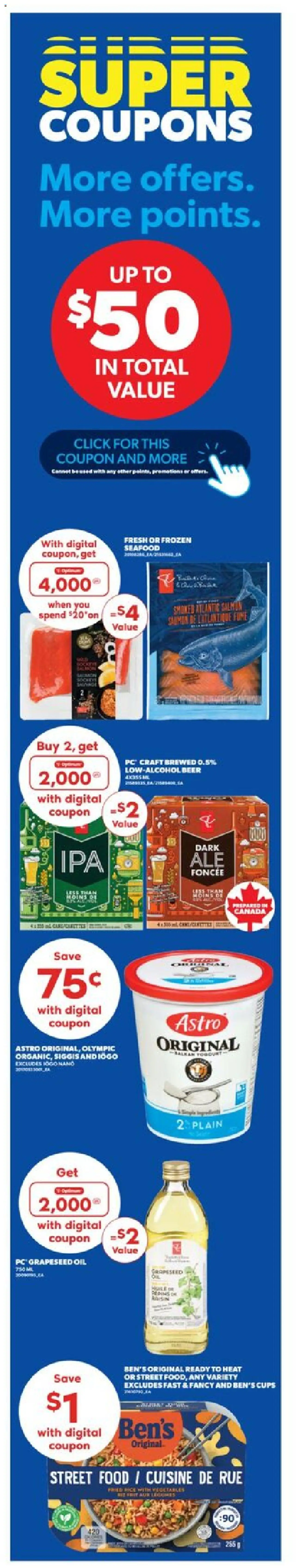 Real Canadian Superstore flyer valid from 28.08.2025 | Page: 6 | Products: PC, Oil, Beer