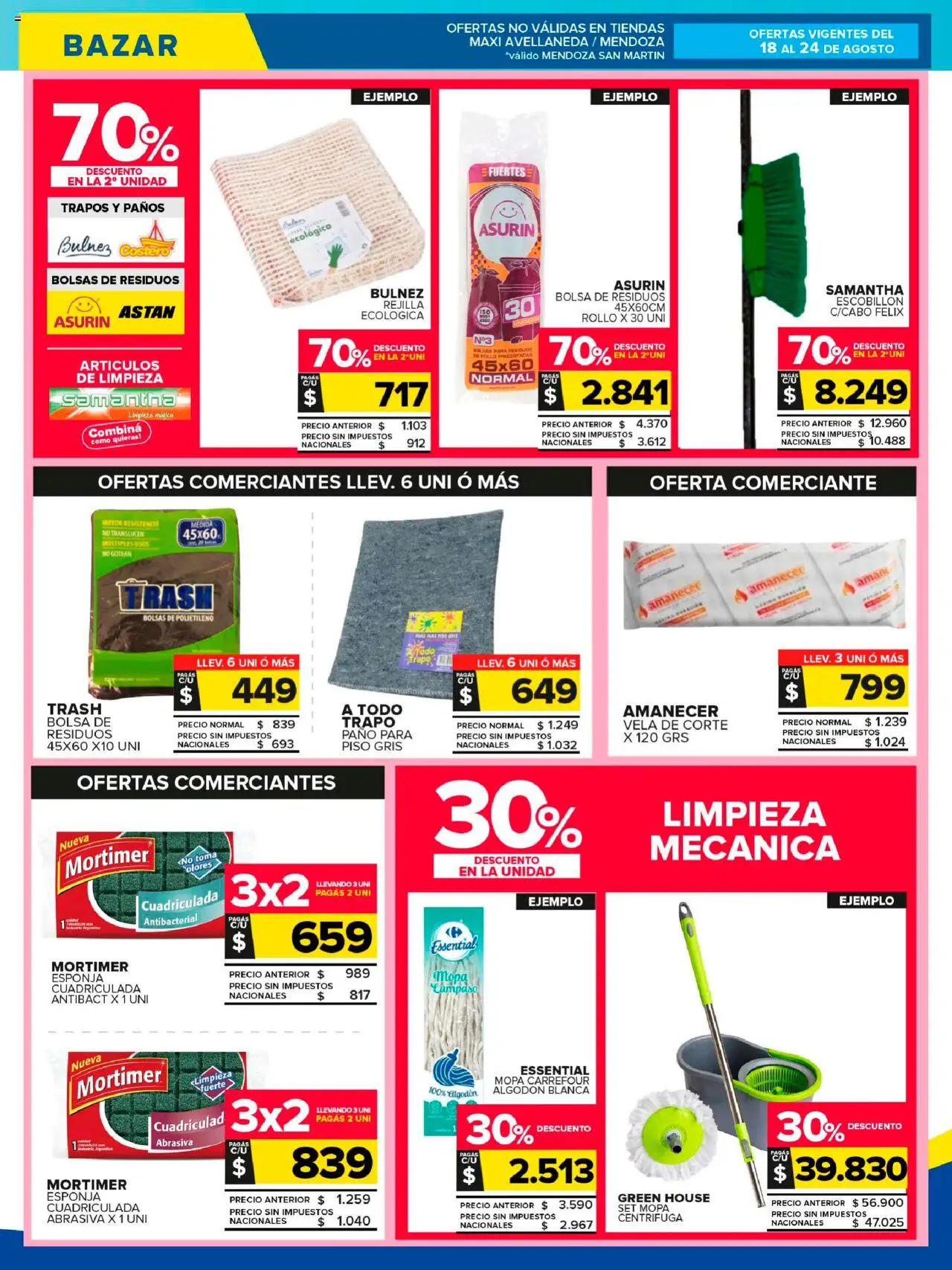 Carrefour Maxi catálogo │ válido desde el 18.08.2025 | Página: 24 | Productos: Bolsa, Mopa, Pollo, Rejilla