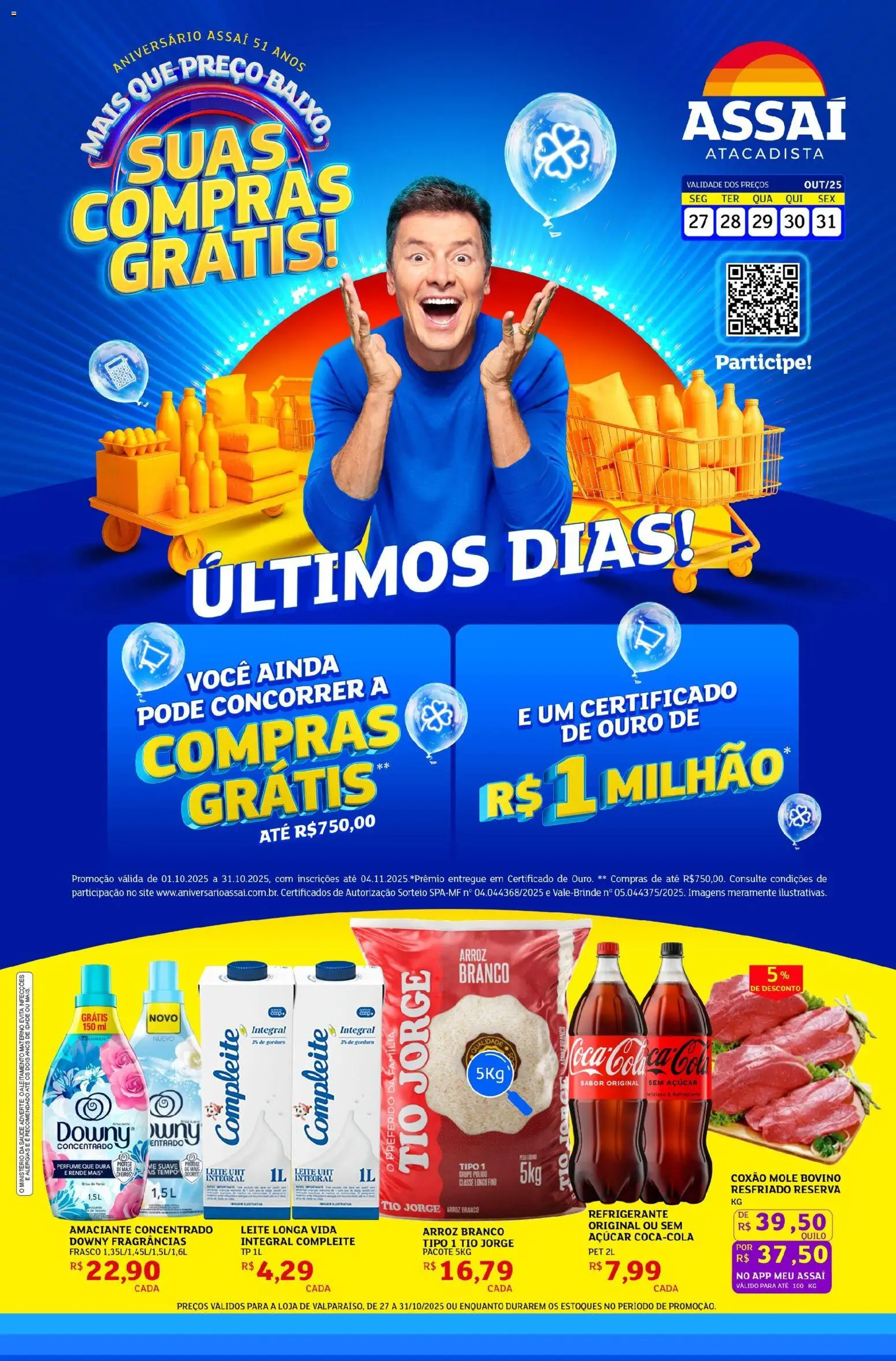 Assaí Atacadista Folheto - válido de 27.10.2025 | Página: 1 | Produtos: Perfume, Arroz, Refrigerante, Amaciante