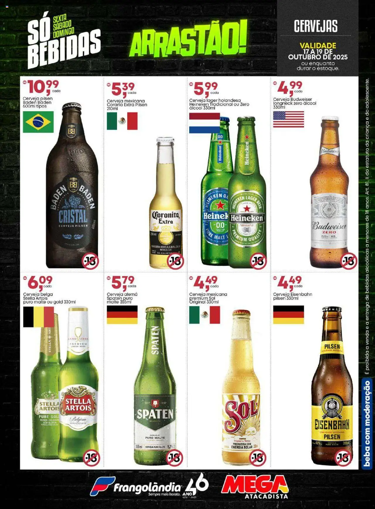 Frangolândia Folheto - válido de 17.10.2025 | Página: 9 | Produtos: Eisenbahn, Cerveja, Heineken