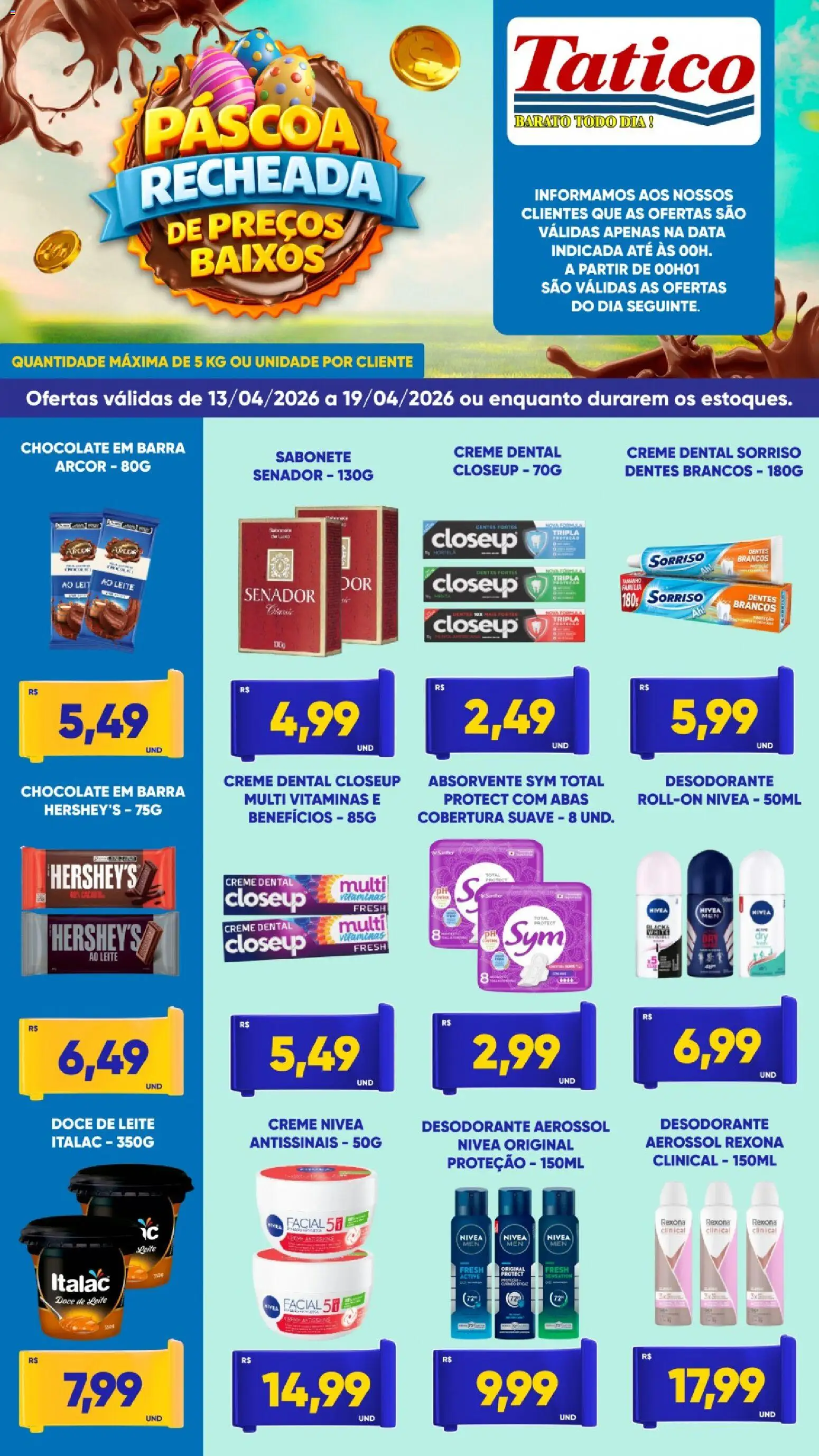 Tatico Folheto - válido de 13.04.2026 | Página: 5 | Produtos: Leite, Creme, Sabonete, Doce de leite