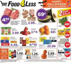 Preview of Food 4 Less weekly ads valid from 22.10.2025