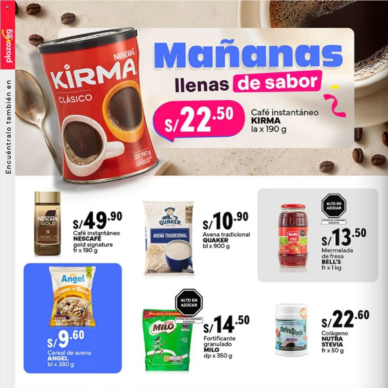 Catálogo Plaza Vea válido desde 15.09.2025 | Página: 6 | Productos: Café, Avena, Mermelada
