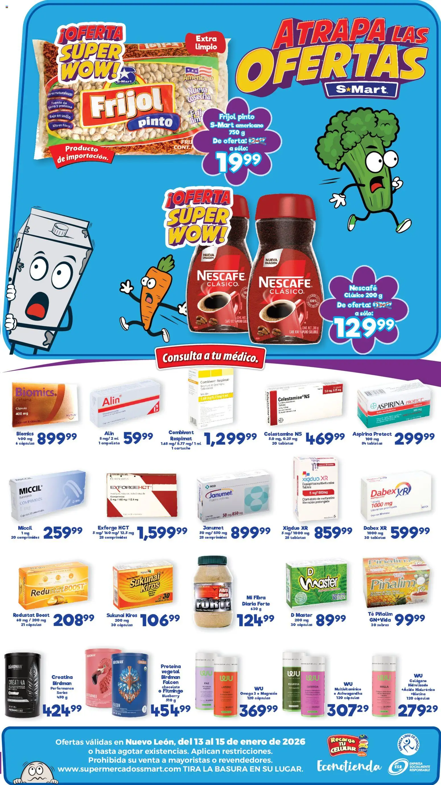 Nuevas ofertas de S-Mart válidas en toda la República Mexicana desde el 13.01.2026. ¡Encuentra las mejores ofertas en S-Mart folleto Ofertas de Feria Monterrey! | Página: 2 | Productos: Fuente, Chocolate, Té, Tableta