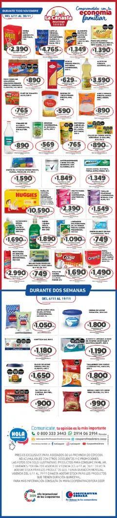 Vista previa Cooperativa Obrera - La Canasta de La Coope válido desde el 06.11.2025