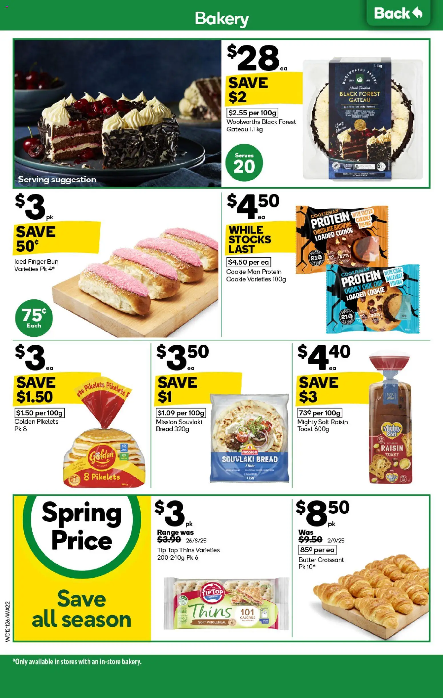 Woolworths catalogue - valid from 12.11.2025 | Page: 22 | Products: Butter, Bread, Chocolate, Bakery