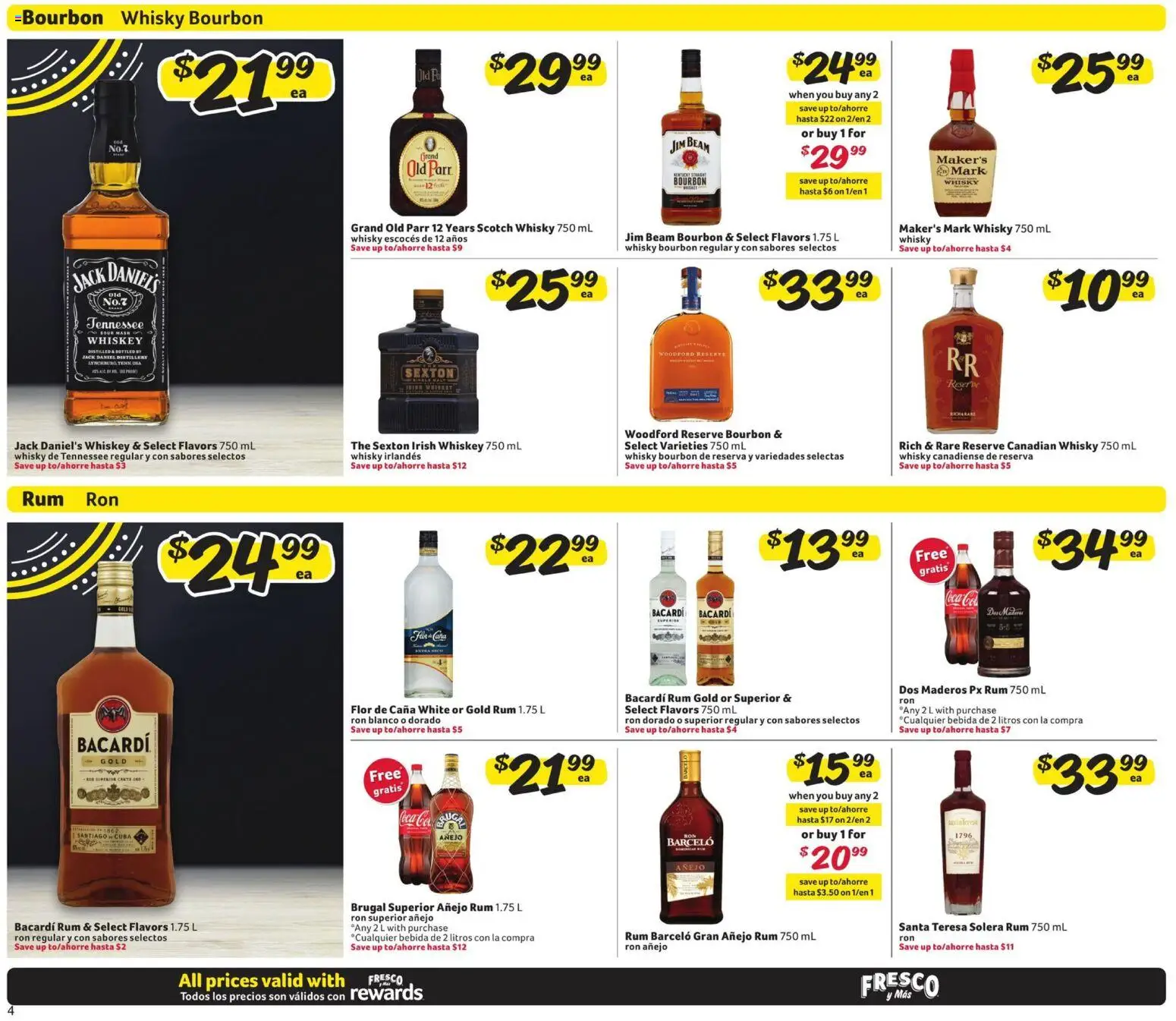 Fresco y Más Alcohol Flyer - valid from 01.12.2025 | Page: 4 | Products: Bourbon, Whiskey