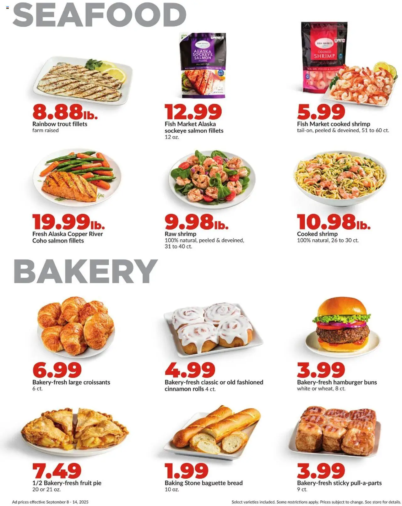 HyVee Weekly Ad - valid from 08.09.2025 | Page: 12 | Products: Bakery, Bread, Fish, Croissants